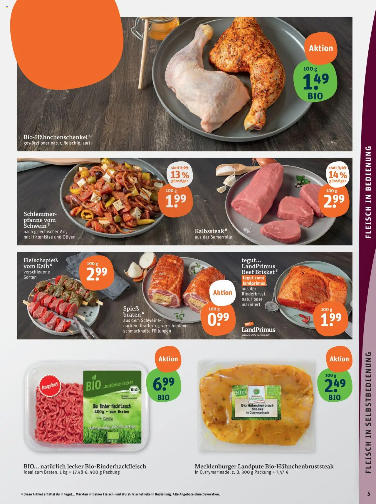 Tegut - Rheinland-Pfalz, Niedersachsen, Heidelberg - gültig ab dem 07.08.2025 | Seite: 7 | Produkte: Fleisch, Hahnchenbrust