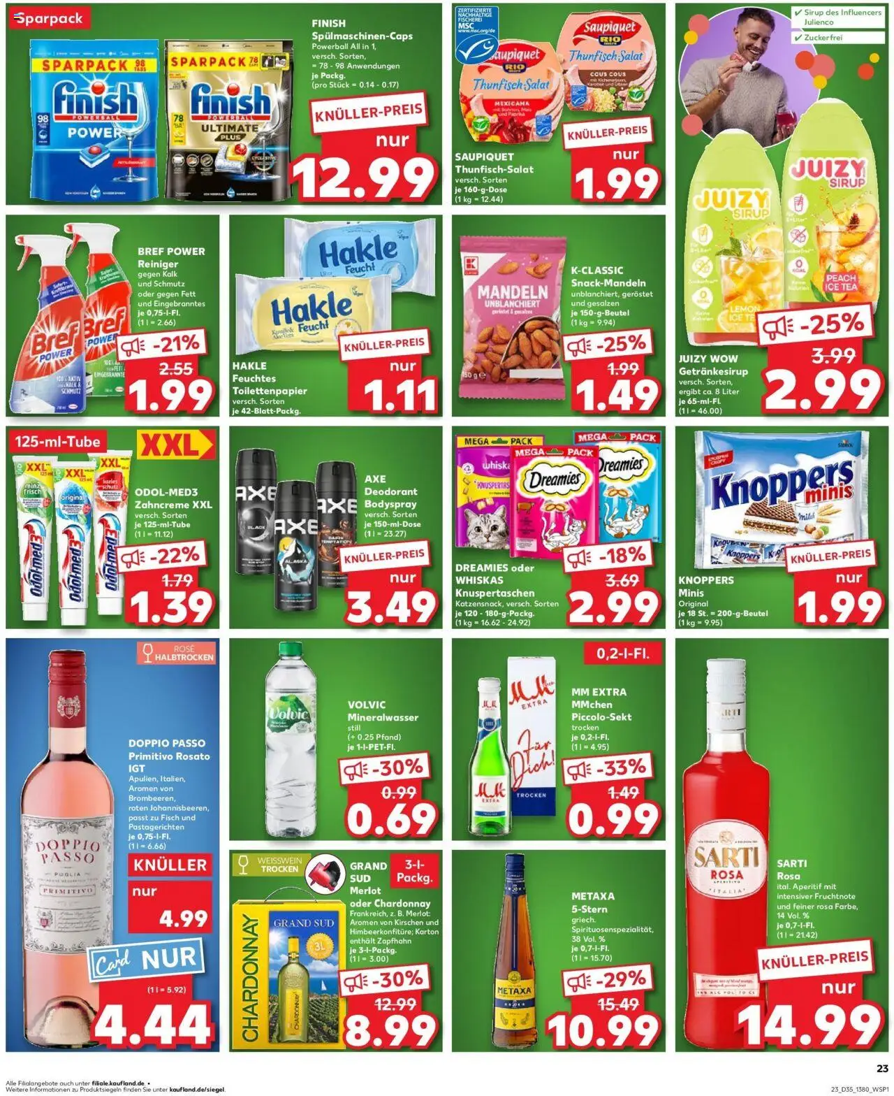 Kaufland prospekt Andernach	 - gültig ab dem 28.08.2025 | Seite: 23 | Produkte: Finish, Doppio Passo, Whiskas, Toilettenpapier