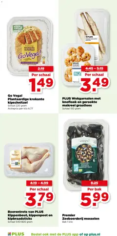 PLUS Wokgarnalen met knoflook en gerookte makreel graatloos, Schaal 150 gram - Voorbeeld van een folder van Plus, geldig van 05.11.2025 | Pagina: 29 | Producten: Schaal, Schnitzel, Mosselen, Knoflook
