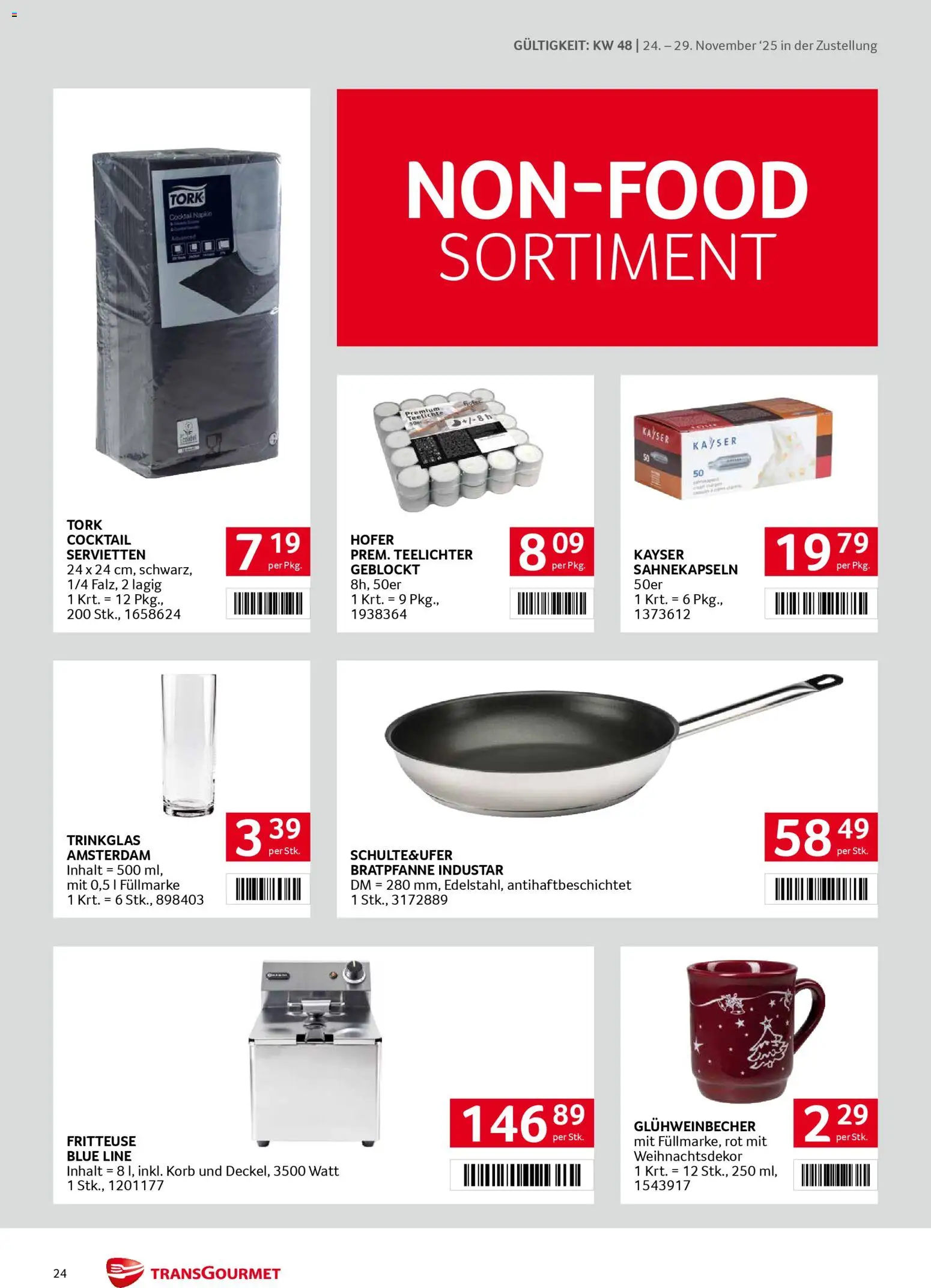 Transgourmet Zustellaktion gültig ab 24.11.2025 | Seite: 24 | Produkte: Korb