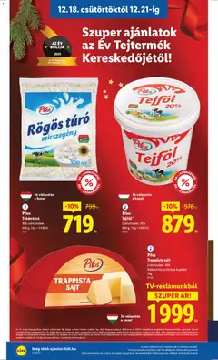 Pilos Tehén túró, 10% zsírtartalom, 500 g - amely érvényes a következő dátumtól: 18.12.2025 | Oldal: 10