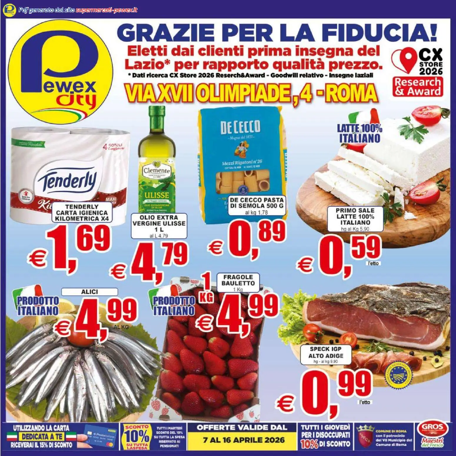 Volantino Pewex del 07.04.2026 | Pagina: 1 | Prodotti: Tè, Fragole, Sale, Olio