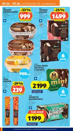 Aldi akciós ujság - amely érvényes a következő dátumtól: 24.07.2025 | Oldal: 16 | Termékek: Tiramisu, Joghurt, Jégkrém, Pálcikás jégkrém