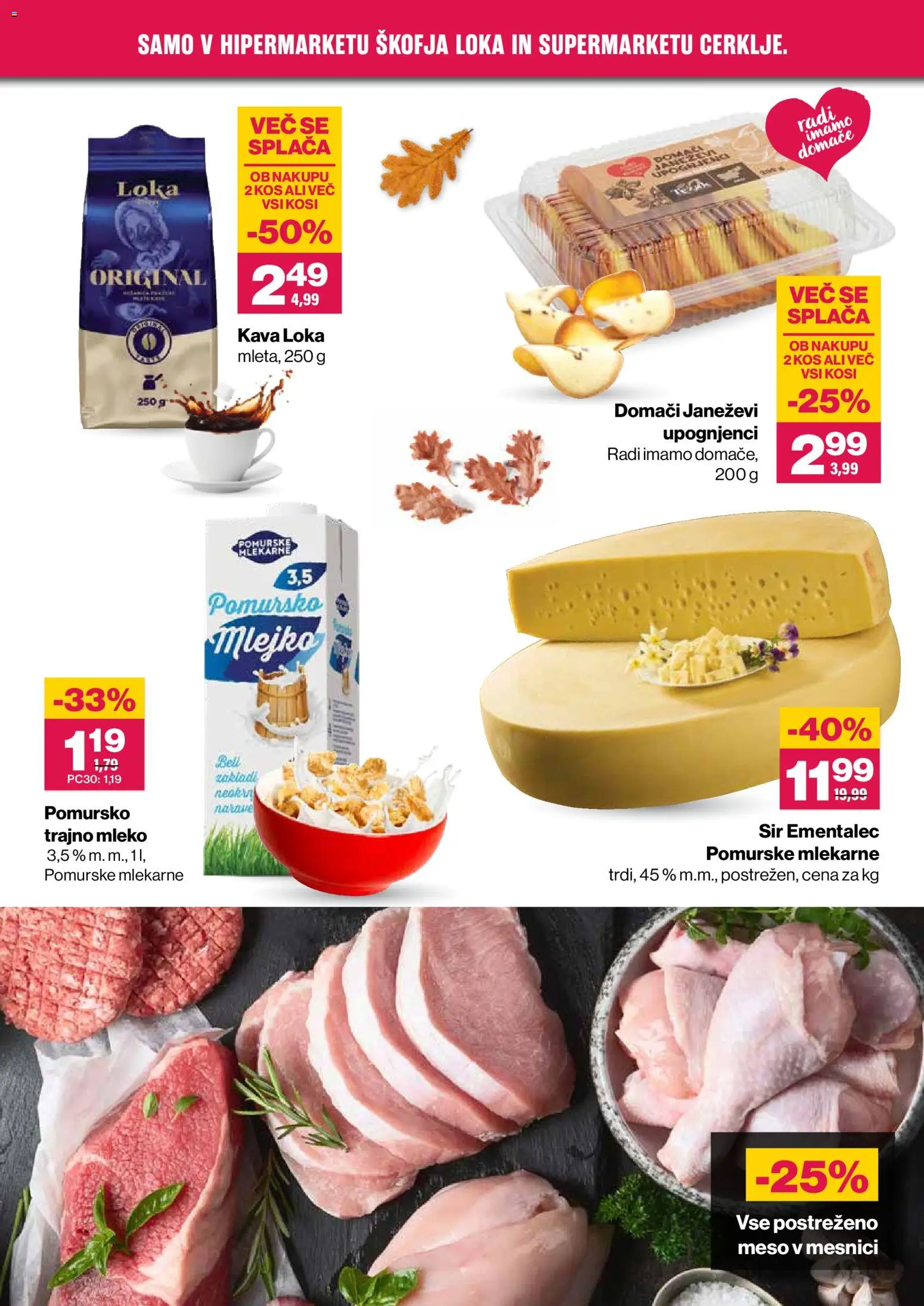 Novi Mercator katalog ponudbe – veljaven od 12.11.2025 | Stran: 3 | Izdelki: Ementalec, Kos, Mleko, Kava