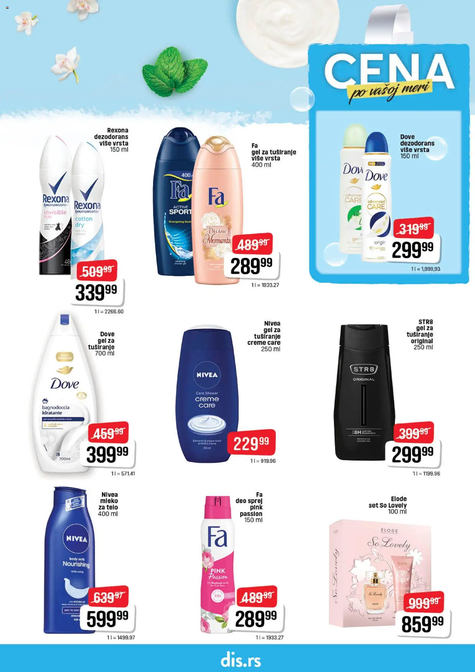DIS katalog - važi od 09.04.2026 | Strana: 17 | Proizvode: Nivea, Mleko, Gel za tuširanje, Dezodorans