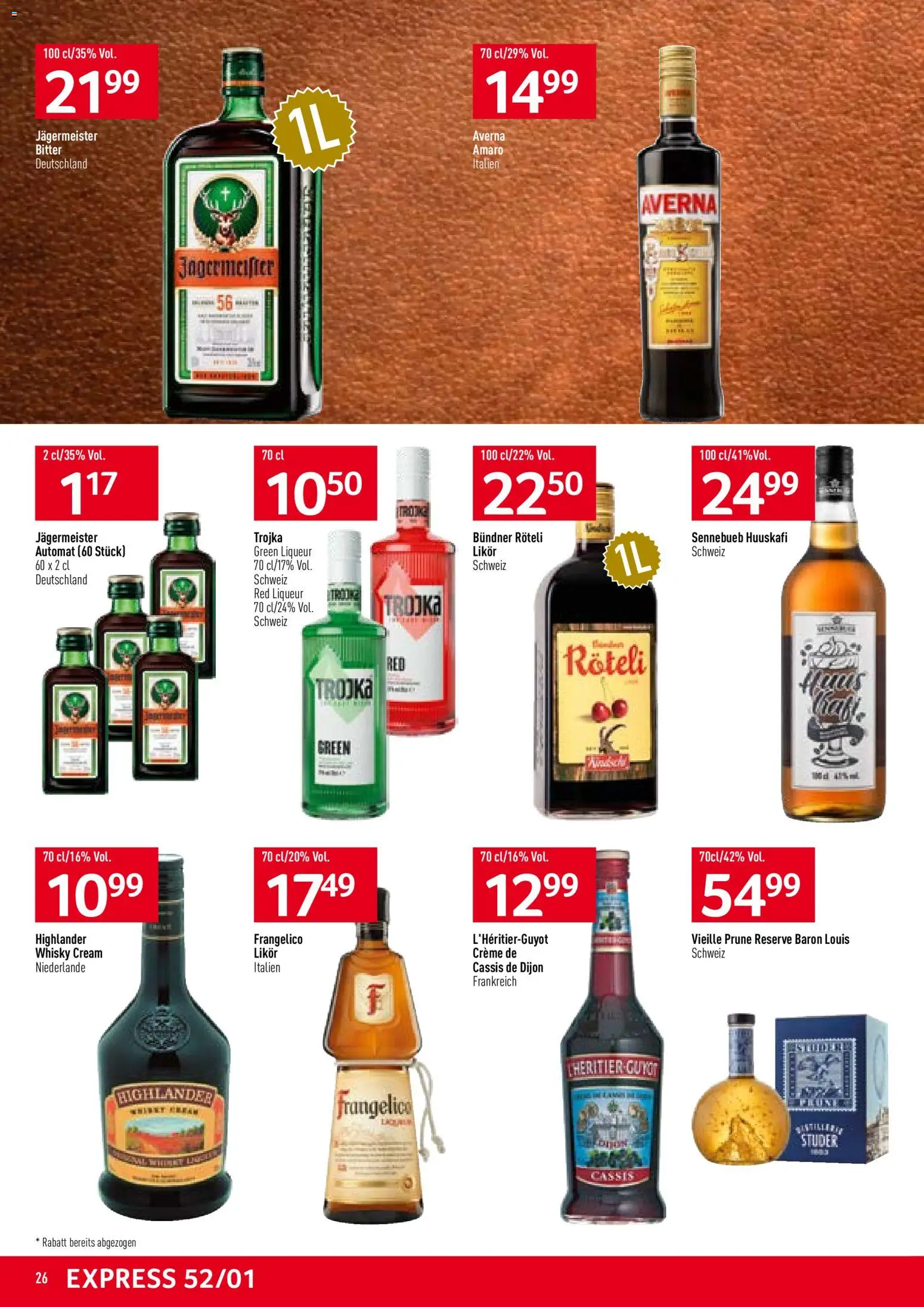 Prodega Aktionen – gültig ab 22.12.2025 | Seite: 26 | Produkte: Likör, Creme