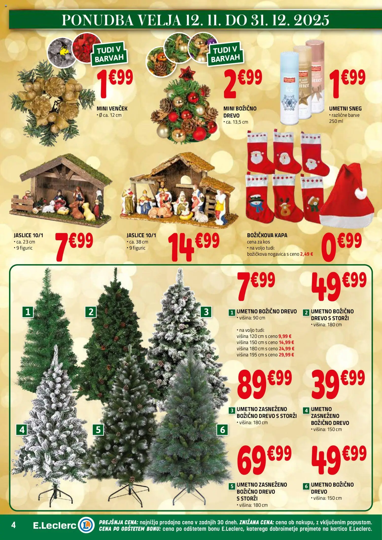 Novi E.leclerc katalog ponudbe – veljaven od 12.11.2025 | Stran: 4 | Izdelki: Kos, Kapa
