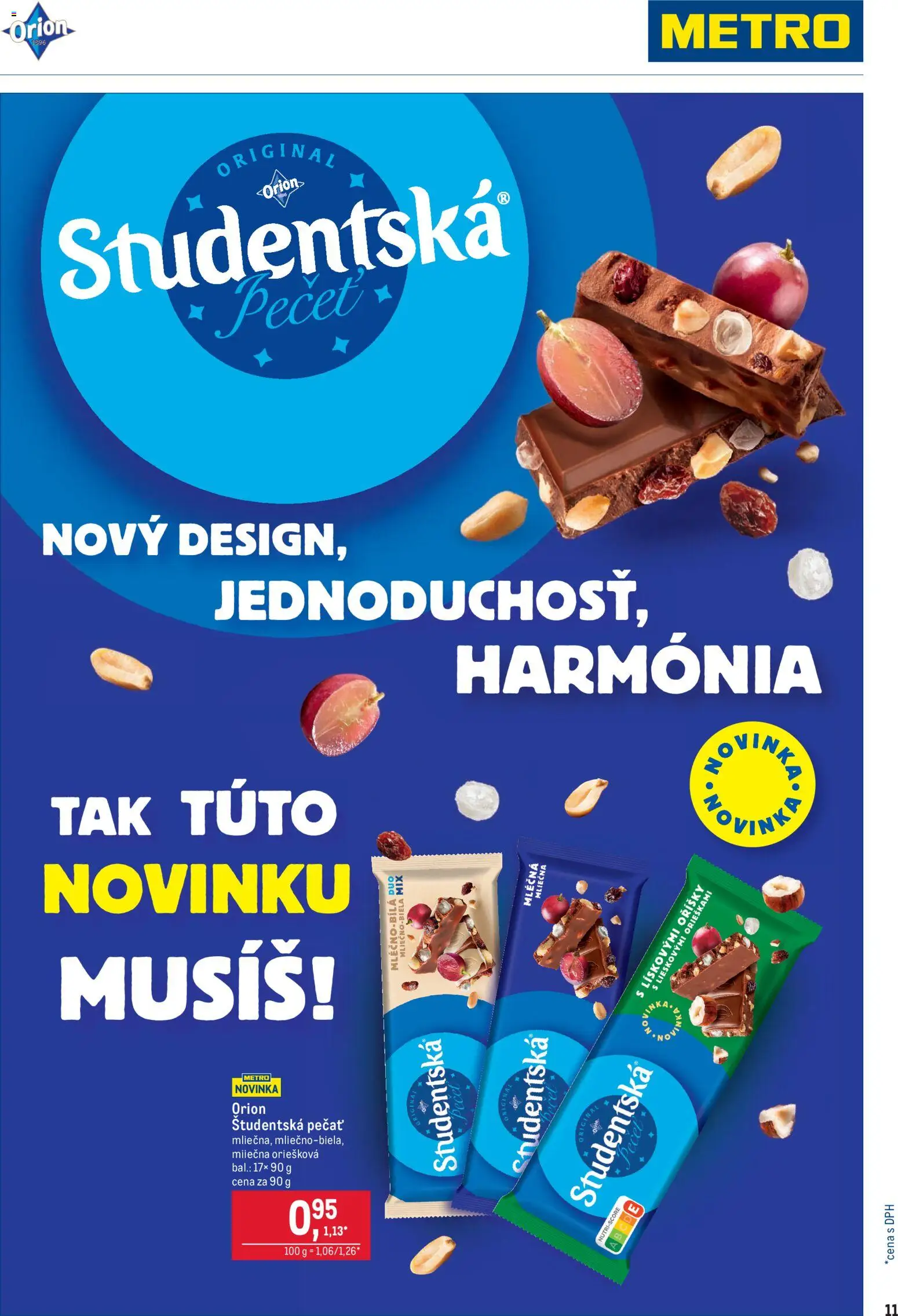 Nové Metro akcie – leták je platný od 05.11.2025 | Strana: 11 | Produkty: Študentská pečať