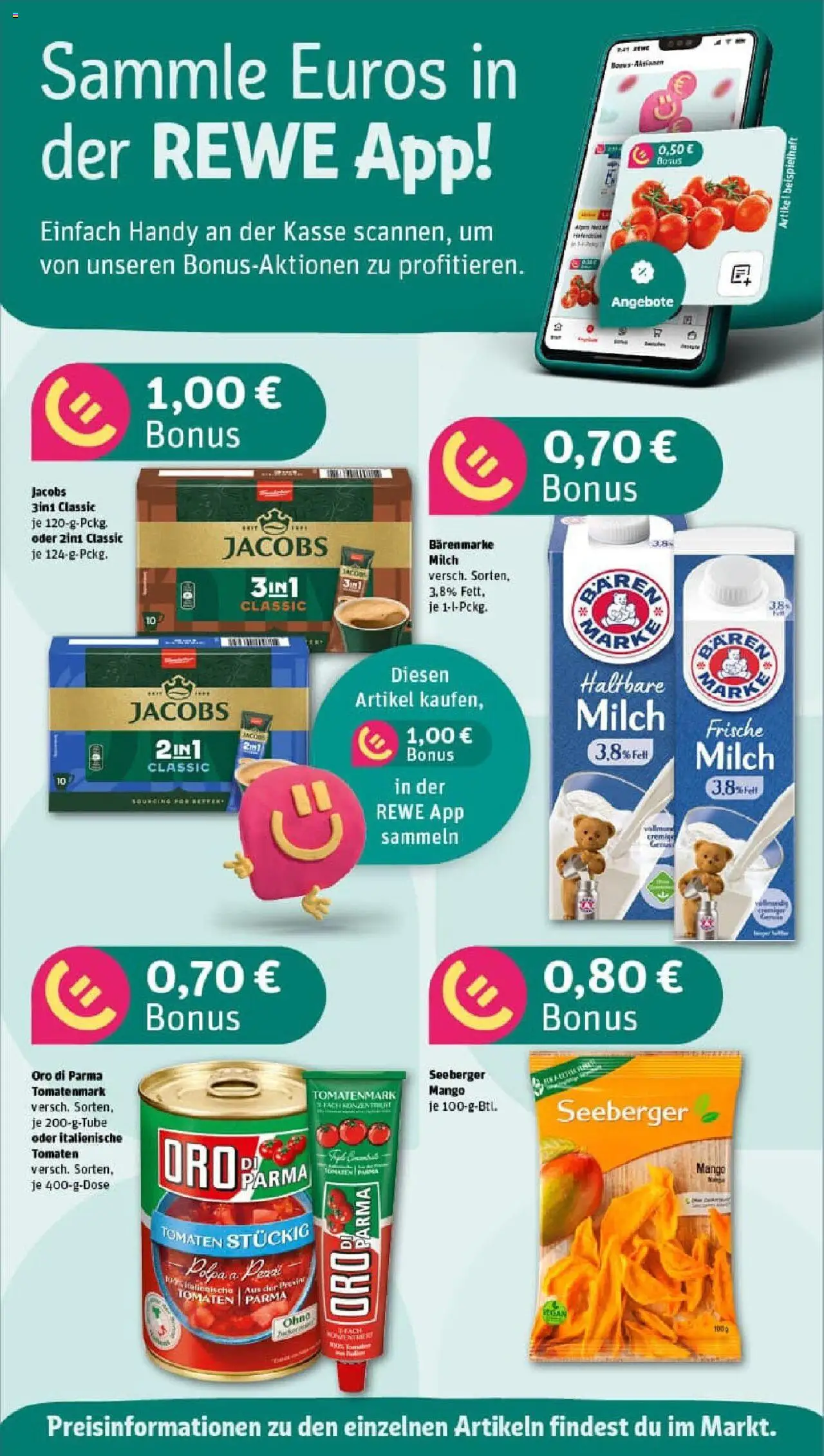 Rewe prospekt Tübingen / Lustnau	 - gültig ab dem 22.06.2025 | Seite: 2 | Produkte: Milch, Tomaten, Oro di parma, Mango