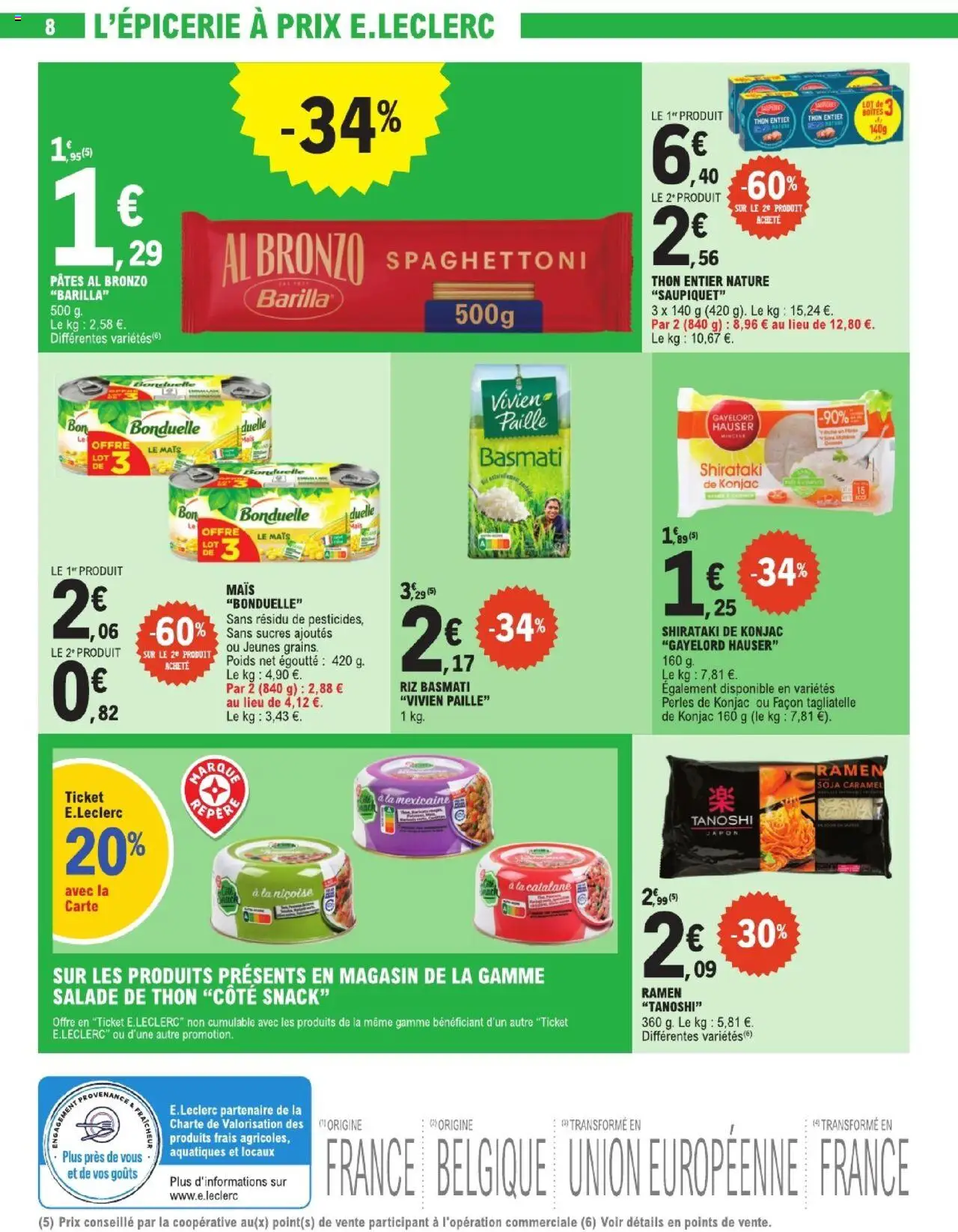  | Page: 8 | Produits: Salade, Riz basmati, Konjac, Riz