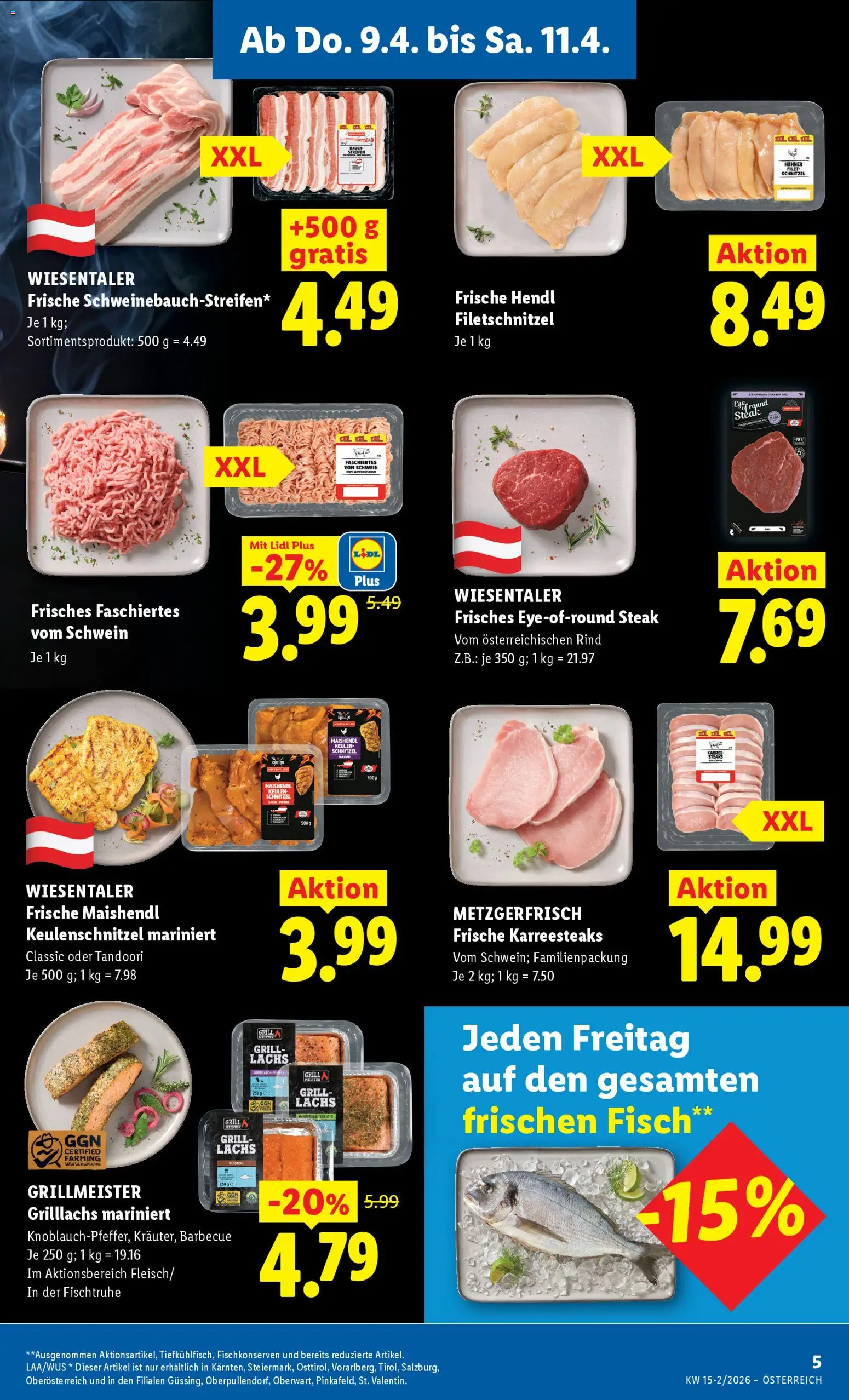 Lidl Flugblatt - Oberpullendorf, Güssing, Oberwart gültig ab 08.04.2026 | Seite: 7 | Produkte: Grill, Fisch