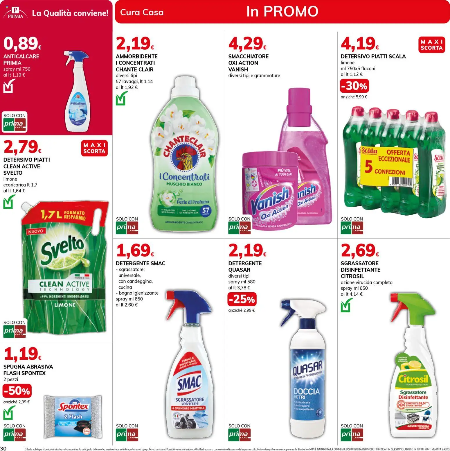 Volantino Basko del 27.01.2026 | Pagina: 30 | Prodotti: Spugna, Smacchiatore, Detergente, Doccia