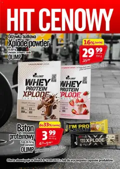 Pogląd oferty "Prim Market Promocja - Odżywki I Batony Olimp" - ważna od 08.09.2025