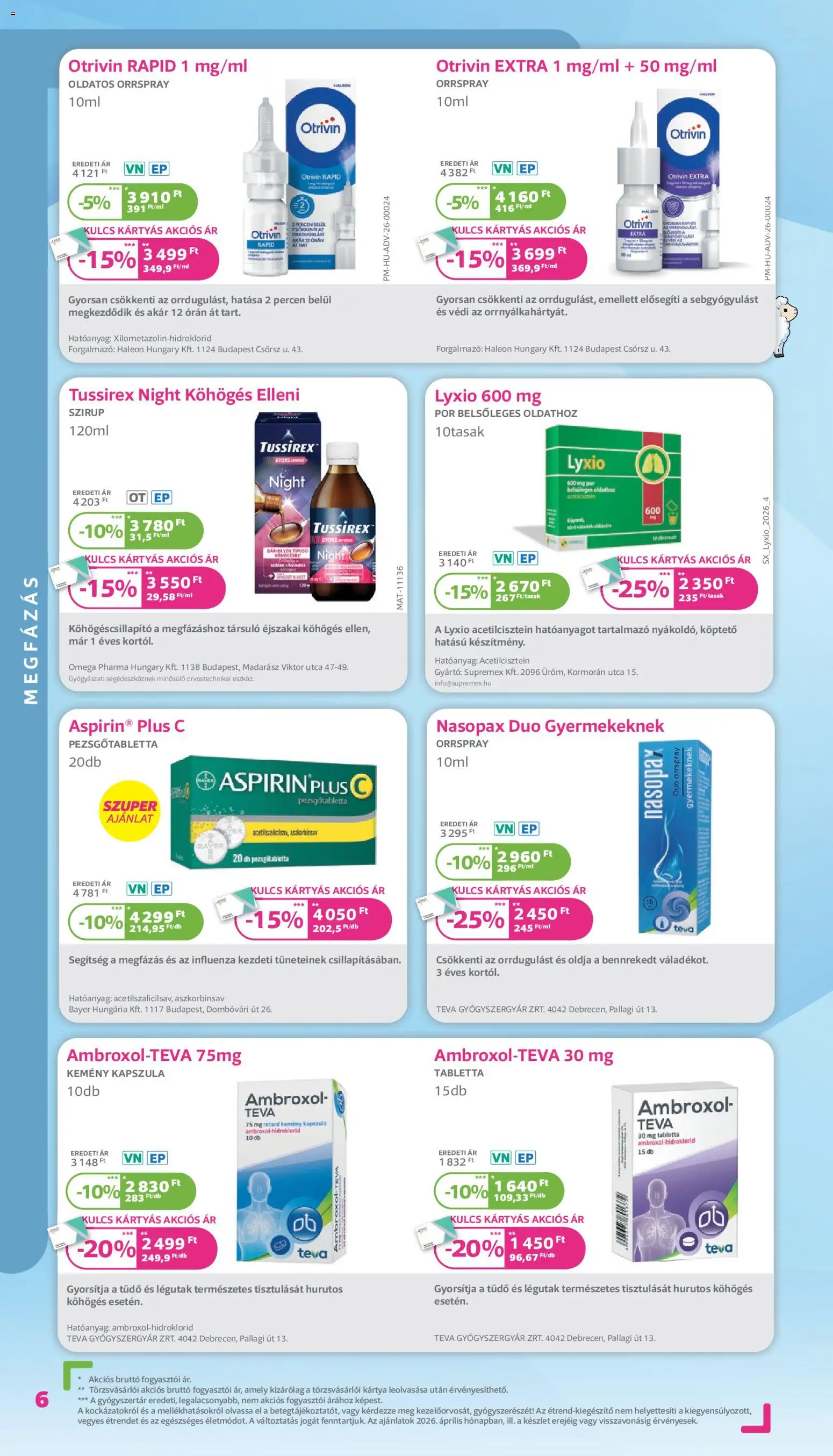 Kulcs Patika akciós ujság - amely érvényes a következő dátumtól: 01.04.2026 | Oldal: 6 | Termékek: Pezsgőtabletta