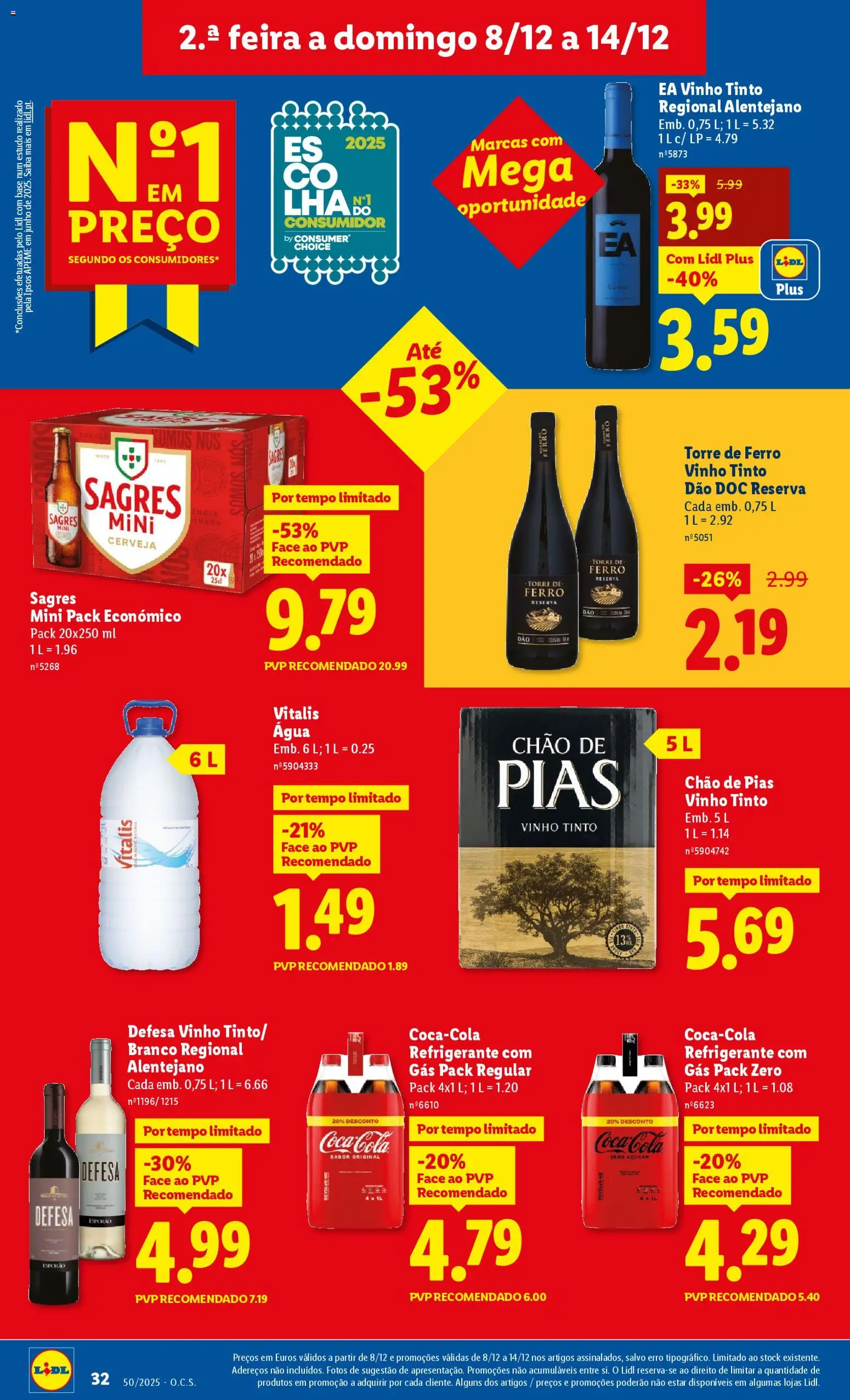 Lidl folheto │ válido de 08.12.2025 | Página: 32 | Produtos: Ferro, Cerveja, Soda, Vinho tinto