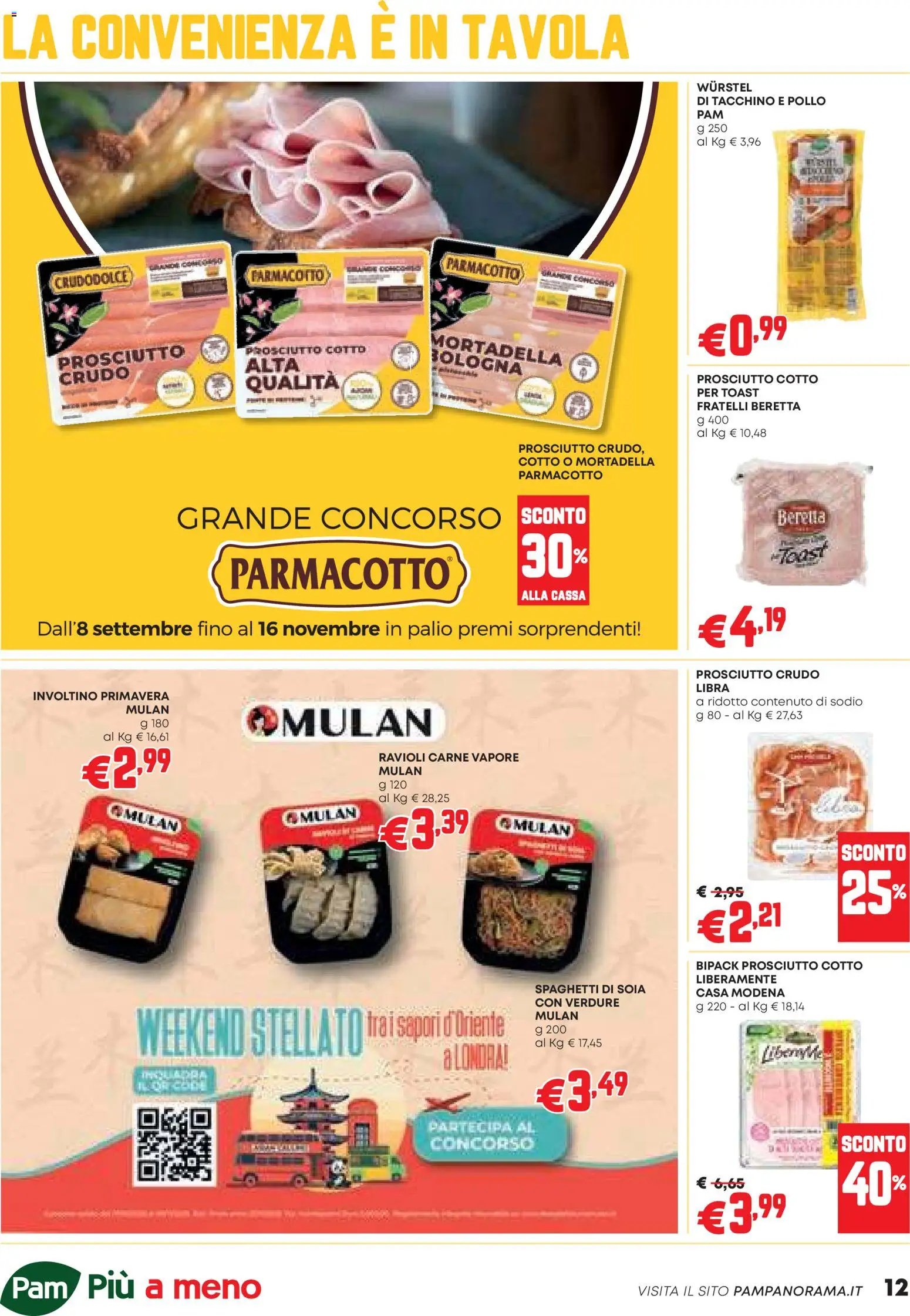 Volantino PAM del 23.10.2025 | Pagina: 12 | Prodotti: Prosciutto Cotto, Pollo, Prosciutto, Ravioli
