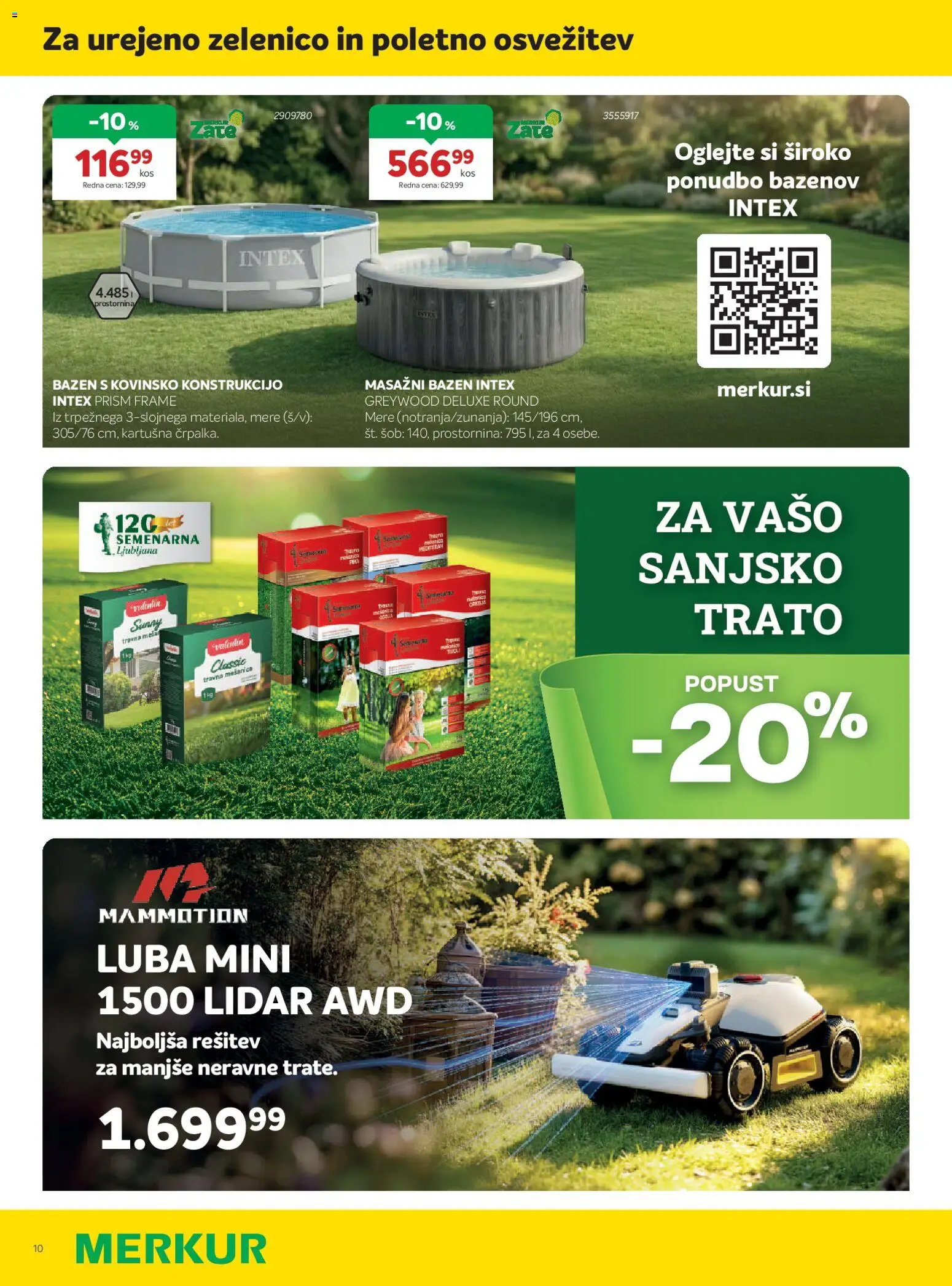 Novi Merkur katalog ponudbe – veljaven od 01.04.2026 | Stran: 10 | Izdelki: Bazen, Črpalka, Masažni bazen
