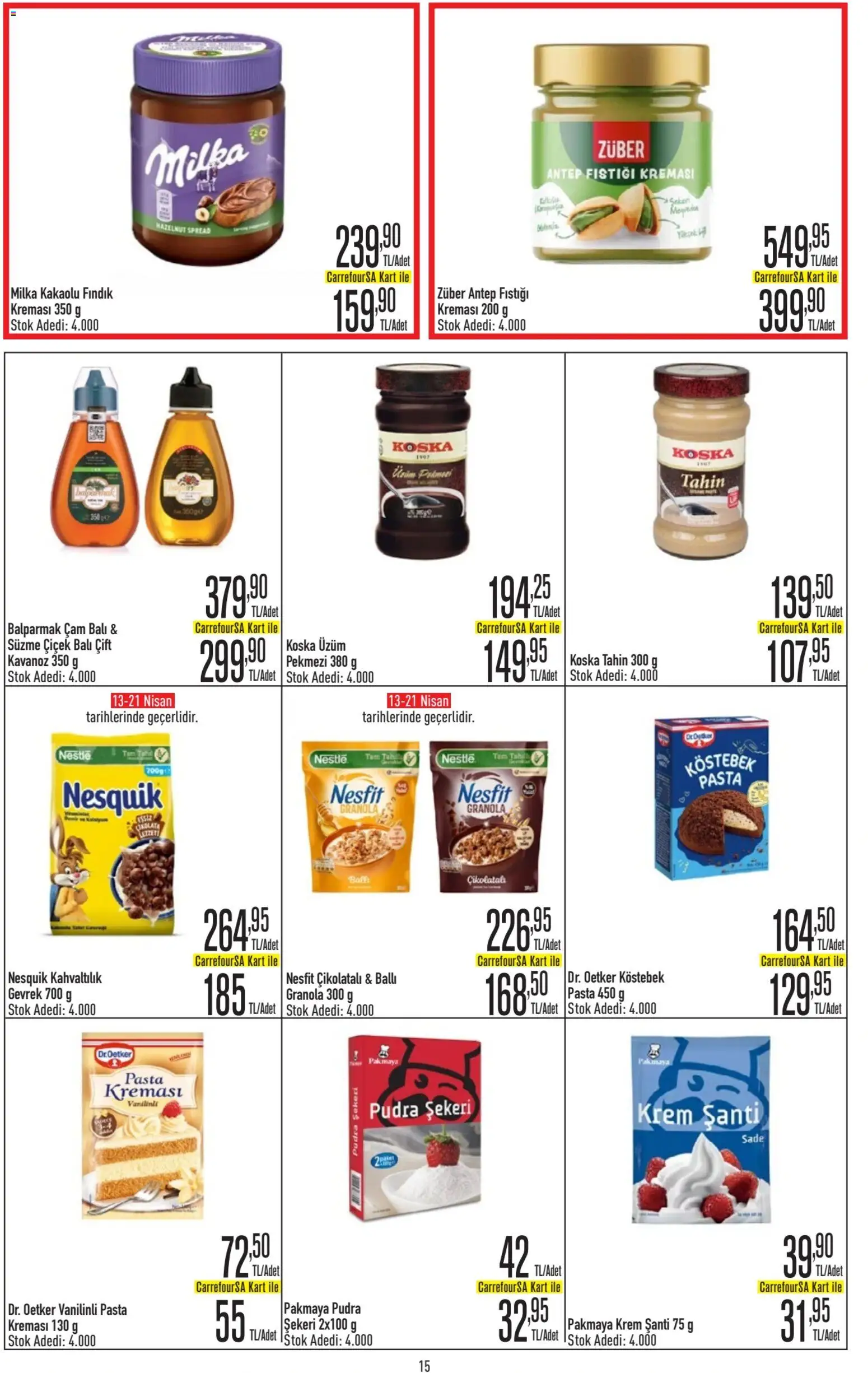 CarrefourSA Katalog - 09.04.2026 tarihinden itibaren geçerlidir | Sayfa: 16 | Ürünler: Gevrek, Krem, Pudra, Üzüm