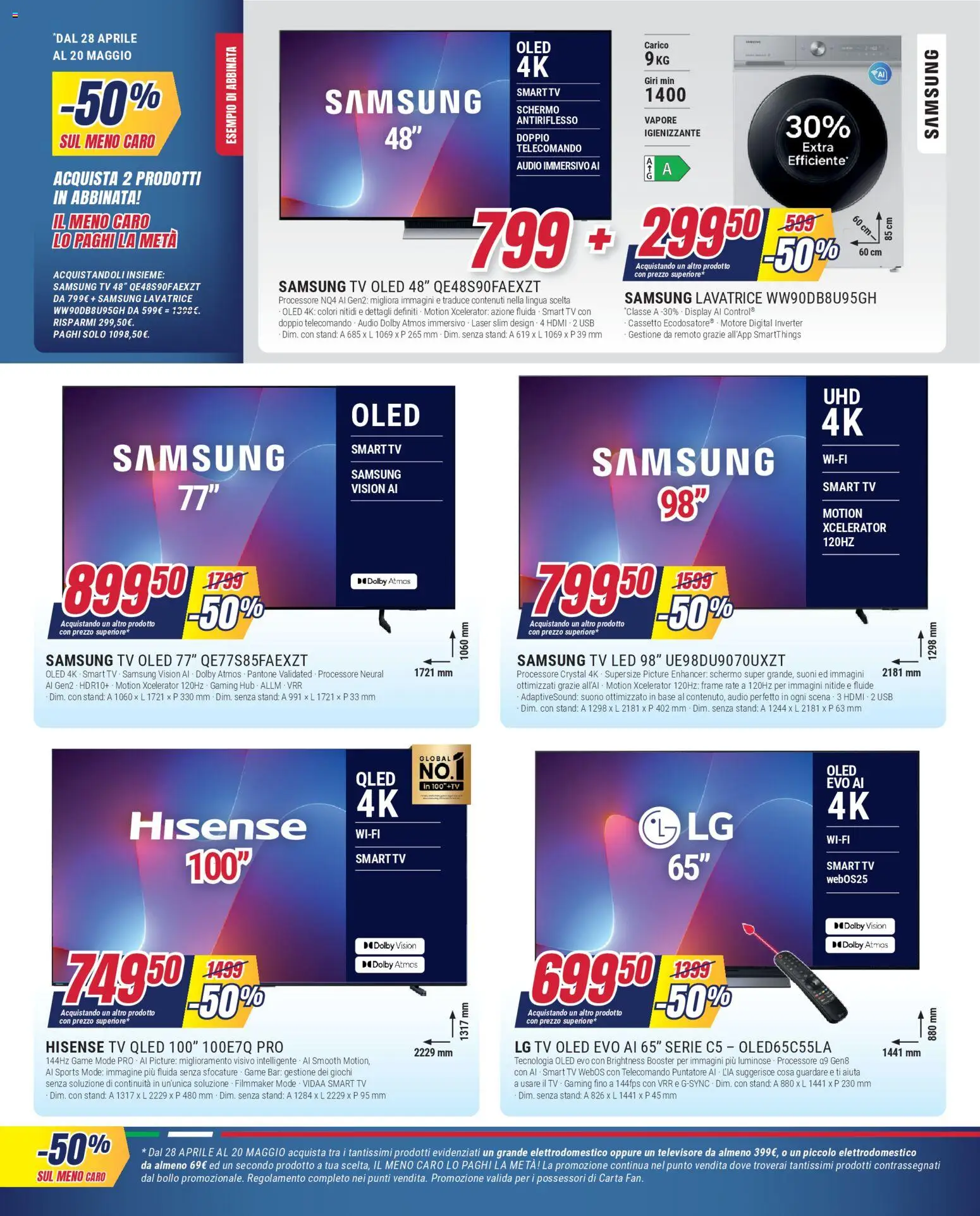 Volantino Trony del 28.04.2026 | Pagina: 10 | Prodotti: smart TV, Lavatrice, Audio, USB