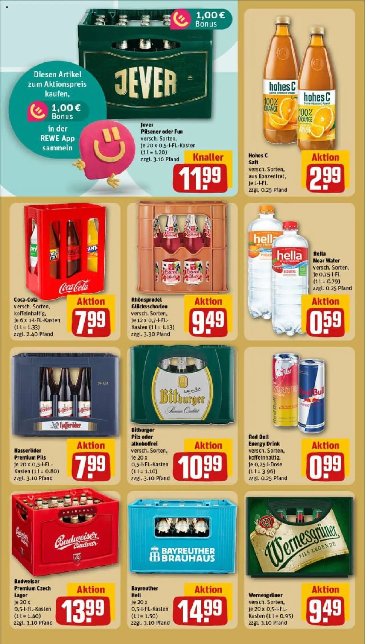 Rewe prospekt Gotha	 – gültig ab 06.10.2025 | Seite: 18 | Produkte: Hella, Hohes c, Saft, Rhonsprudel