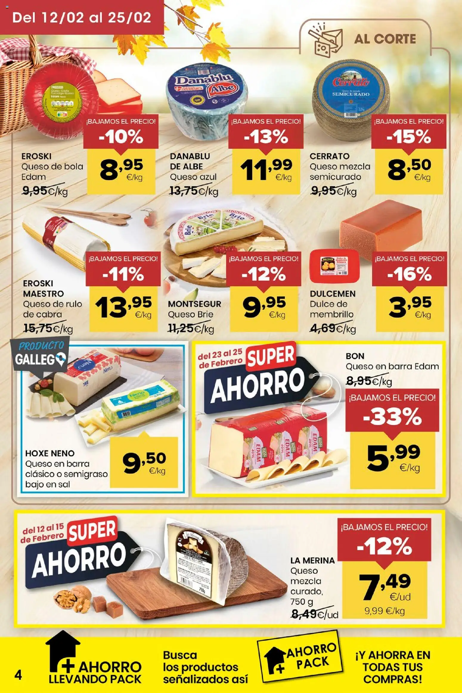 Eroski folleto │ válido desde el 12.02.2026 | Página: 4 | Productos: Queso