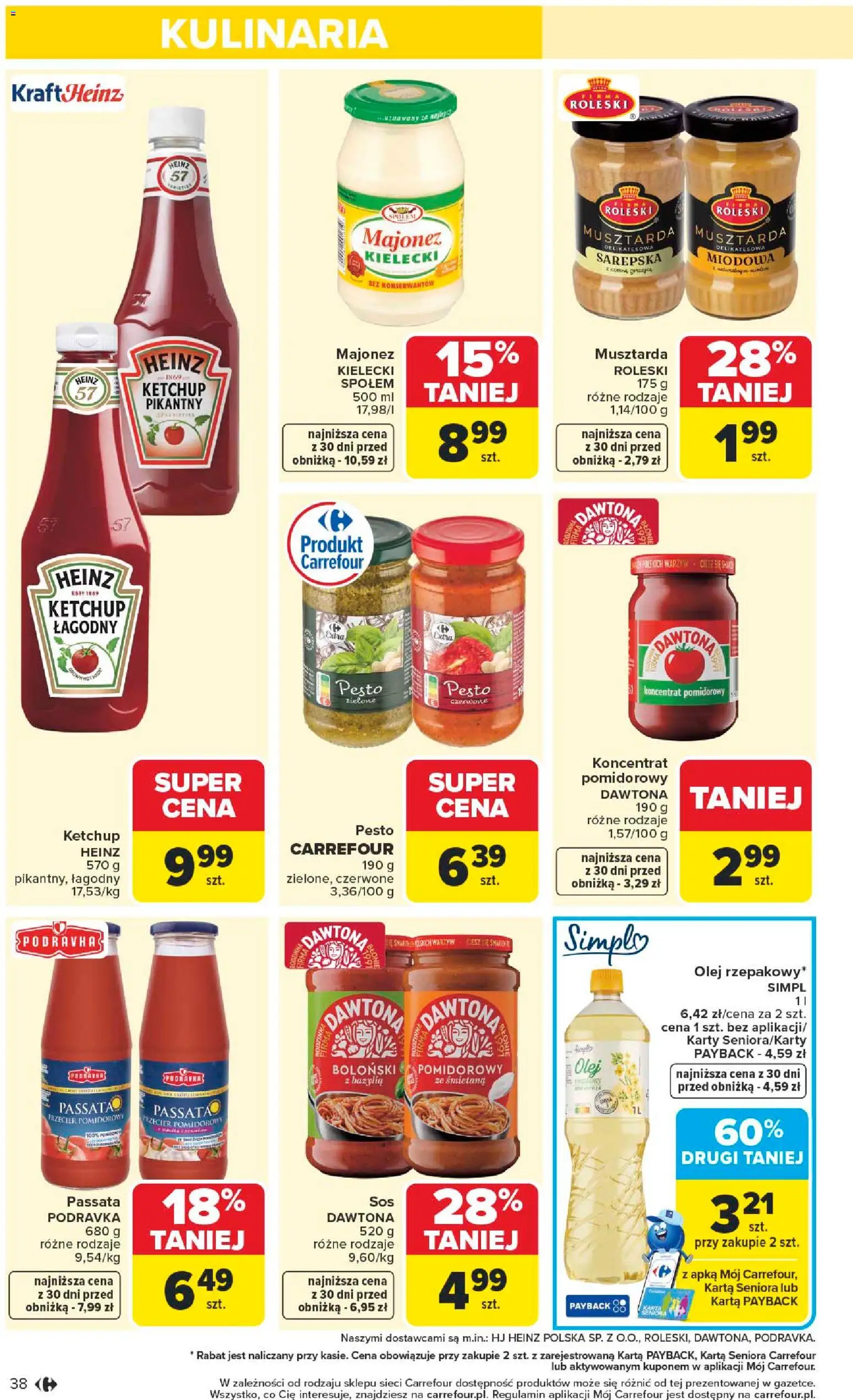 Carrefour gazetka od 13.04.2026 | Strona: 40 | Produkty: Karta, Musztarda, Śmietana, Majonez