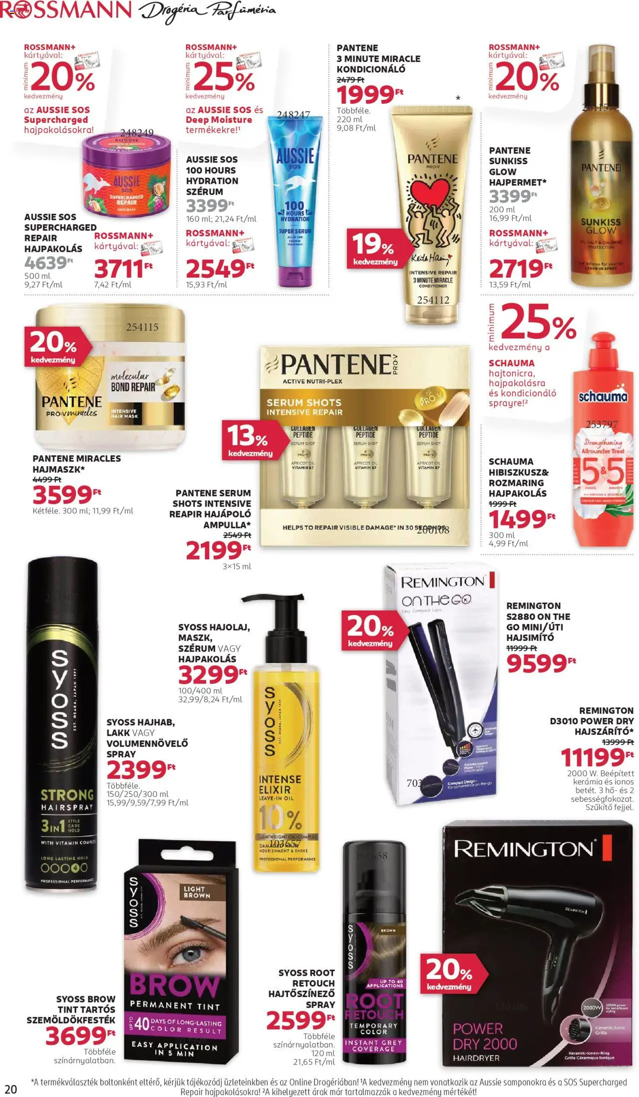 Rossmann akciós ujság - amely érvényes a következő dátumtól: 20.10.2025 | Oldal: 22 | Termékek: Hajszárító, Hajpakolás, Kondicionáló, Hajmaszk