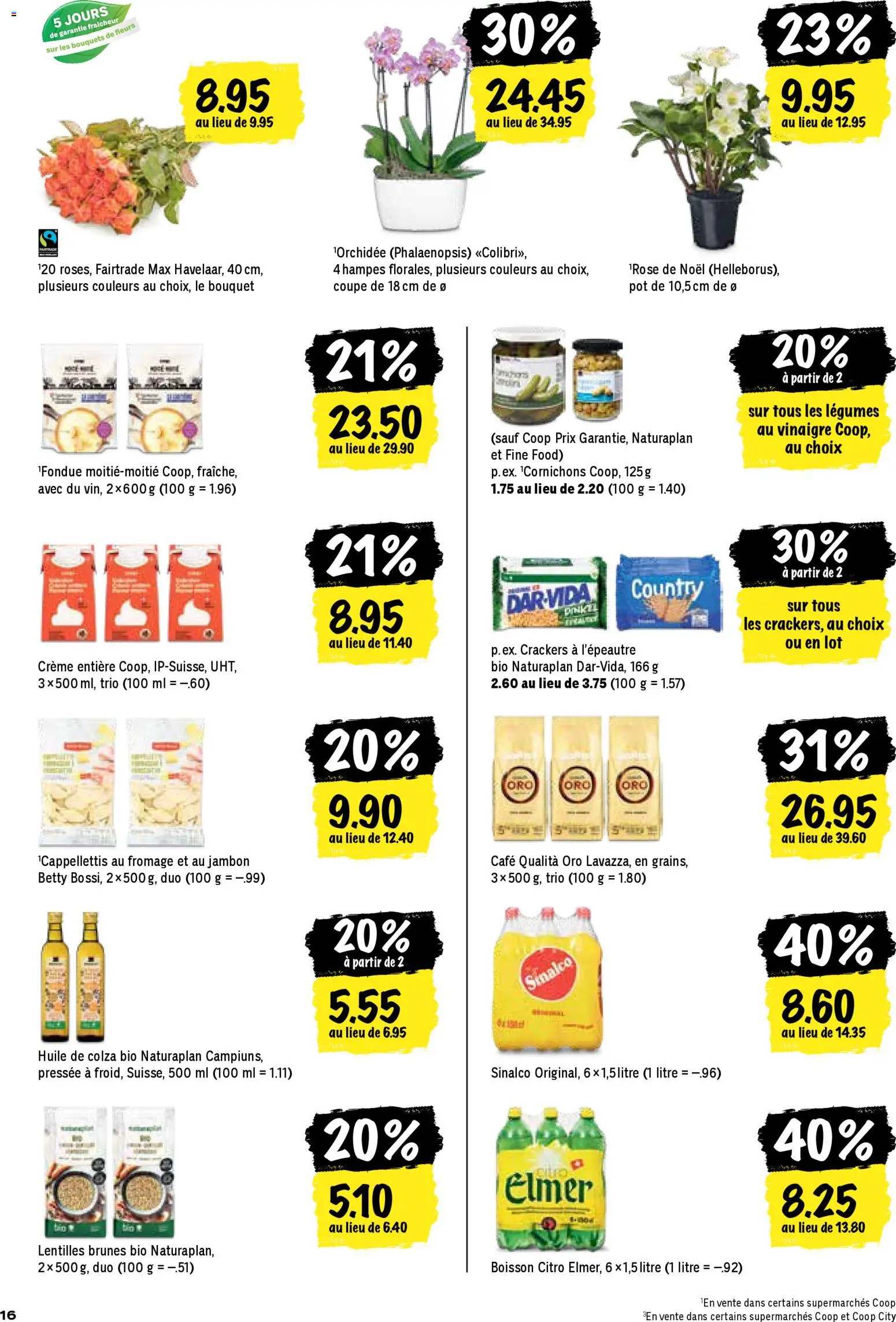 Coop - Les actions de la semaine – gültig ab 06.11.2025 | Seite: 16 | Produkte: Fondue, Creme