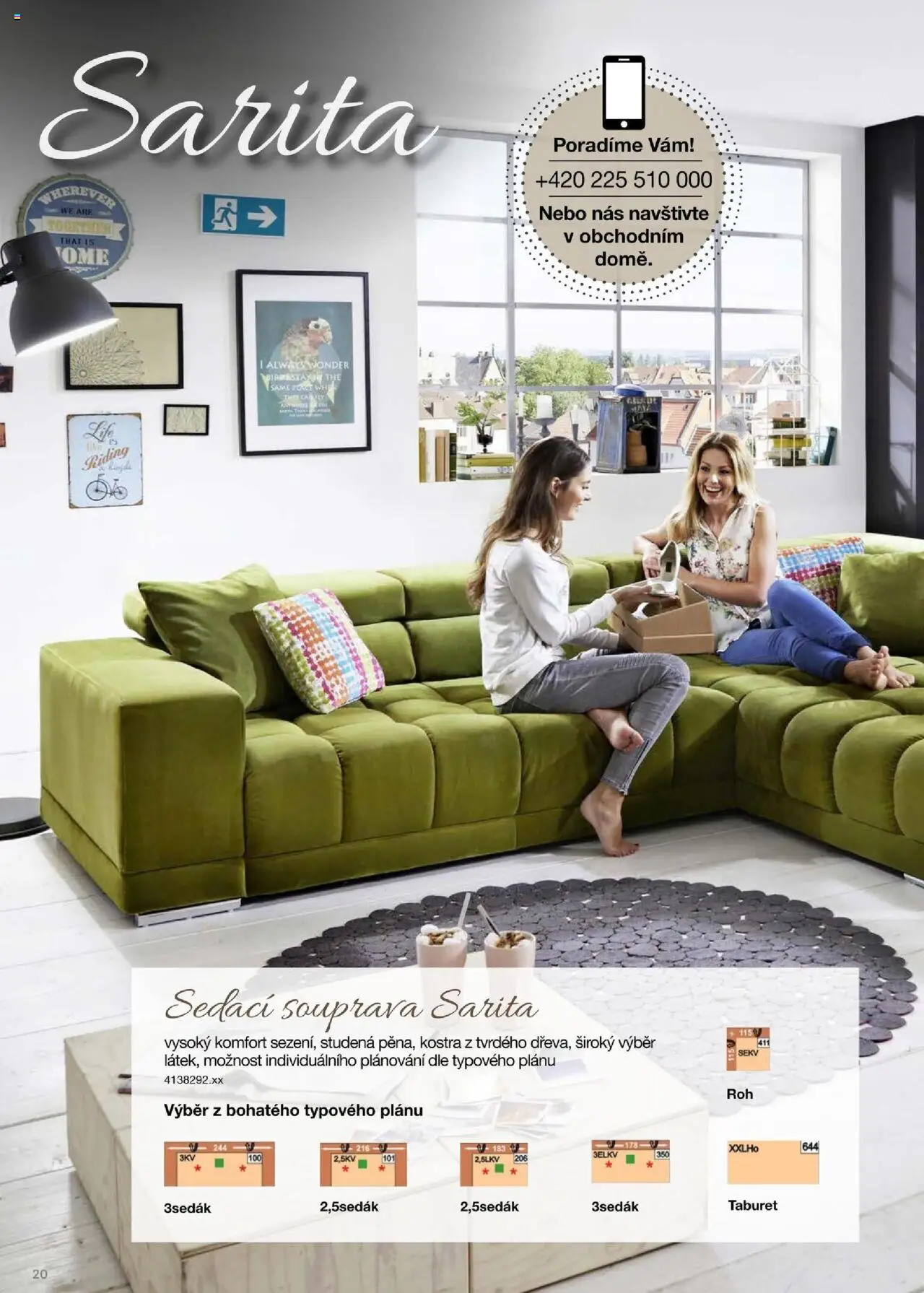 Sconto nábytek katalog - Sedací soupravy od 01.01.2025 | Strana: 20 | Produkty: Sedací souprava, Taburet