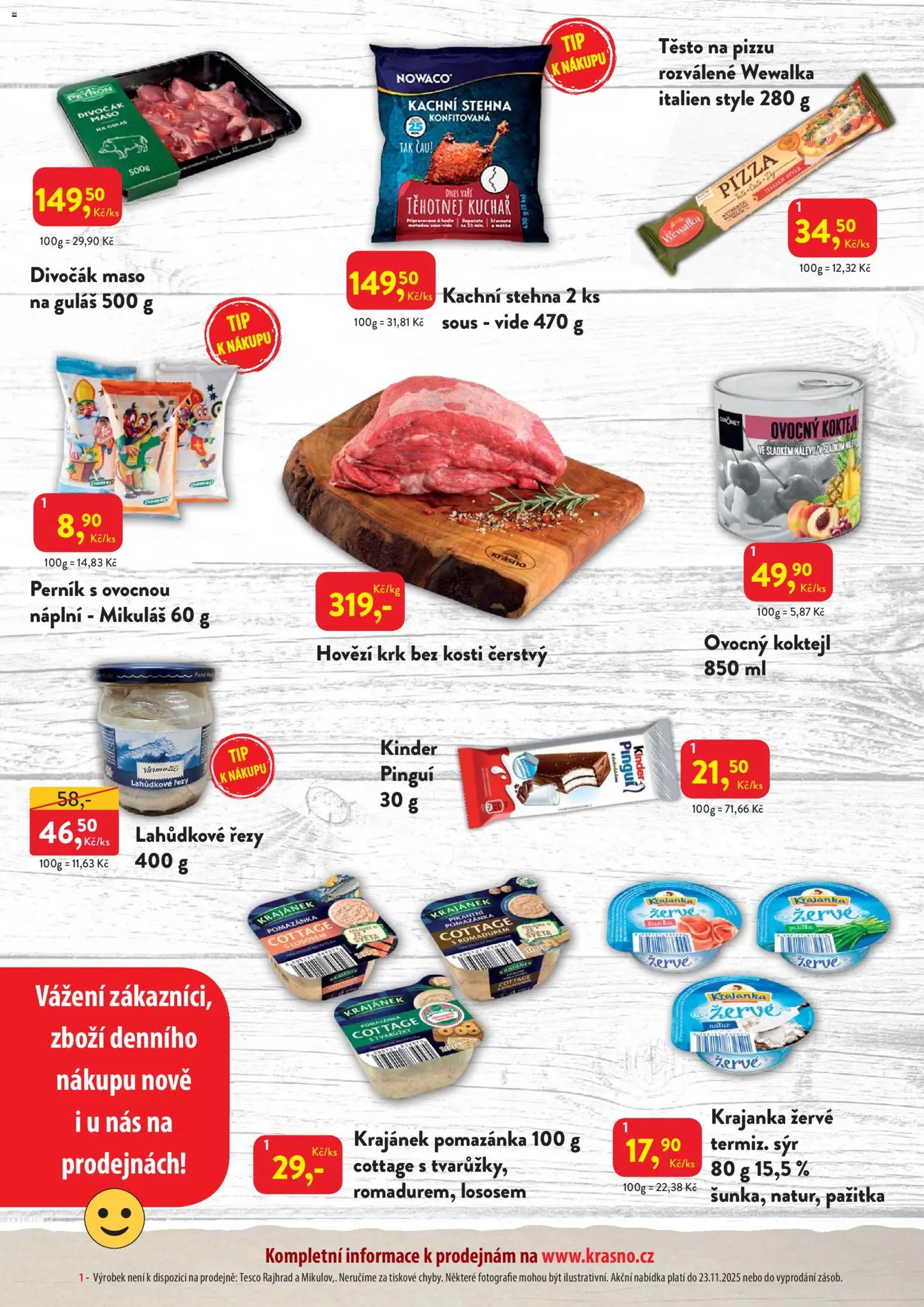 MP Krásno leták od 10.11.2025 | Strana: 2 | Produkty: Hovězí, Perník, Maso, Těsto