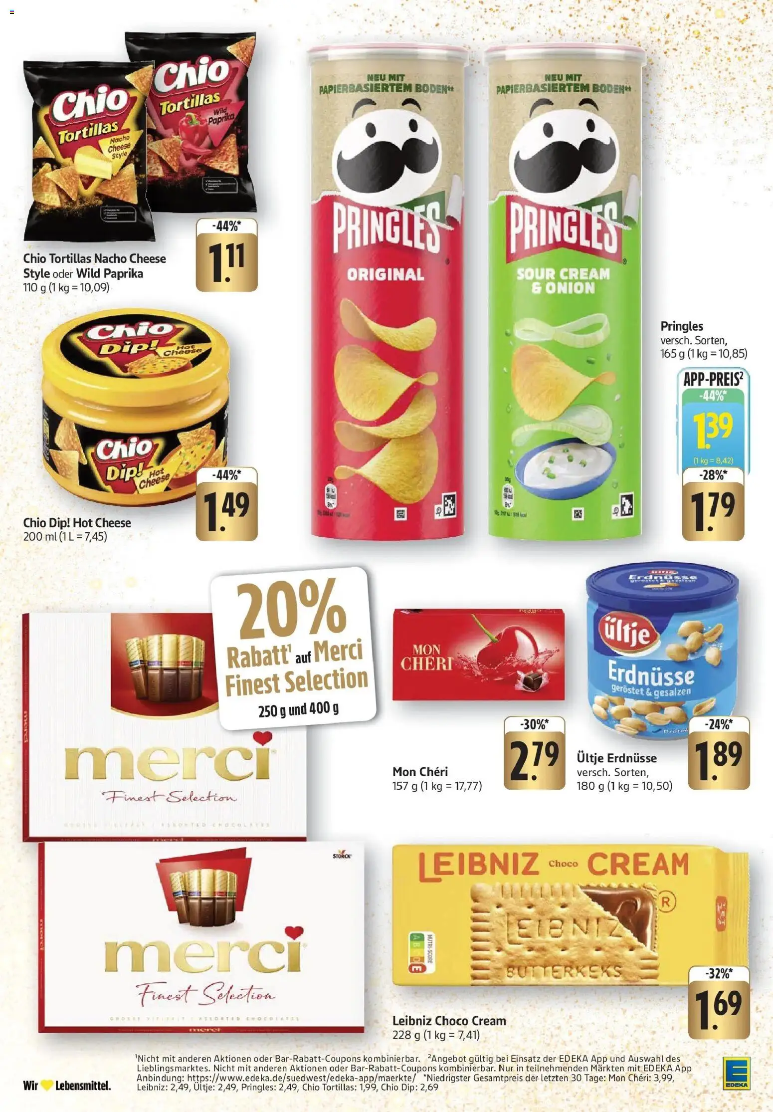 Edeka prospekt Mengen	 – gültig ab 15.12.2025 | Seite: 23 | Produkte: Paprika, Chio tortillas, Pringles, Mon cheri