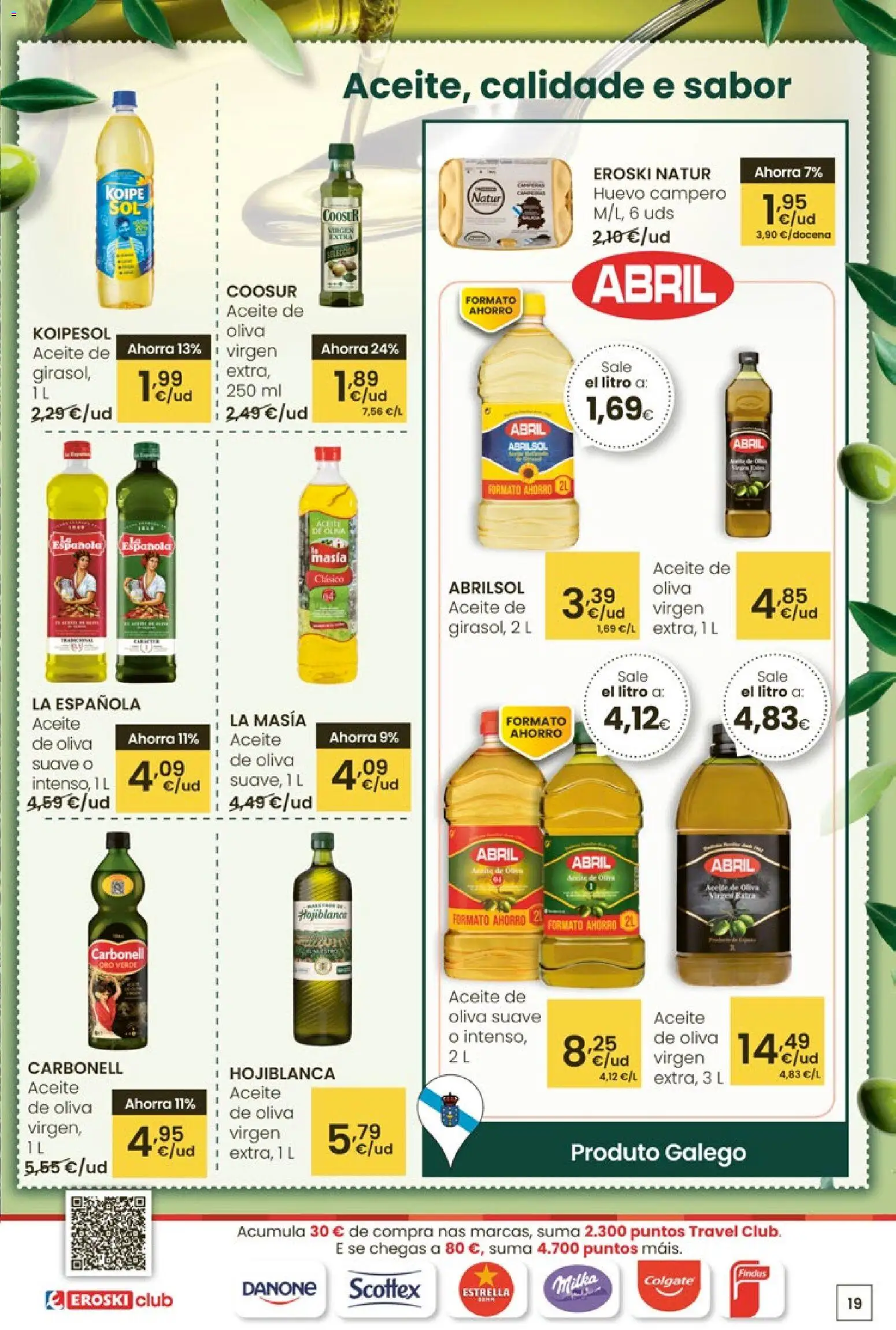 Eroski Quieres ahorrar conmigo │ válido desde el 16.04.2026 | Página: 19 | Productos: Aceite, Aceite de oliva