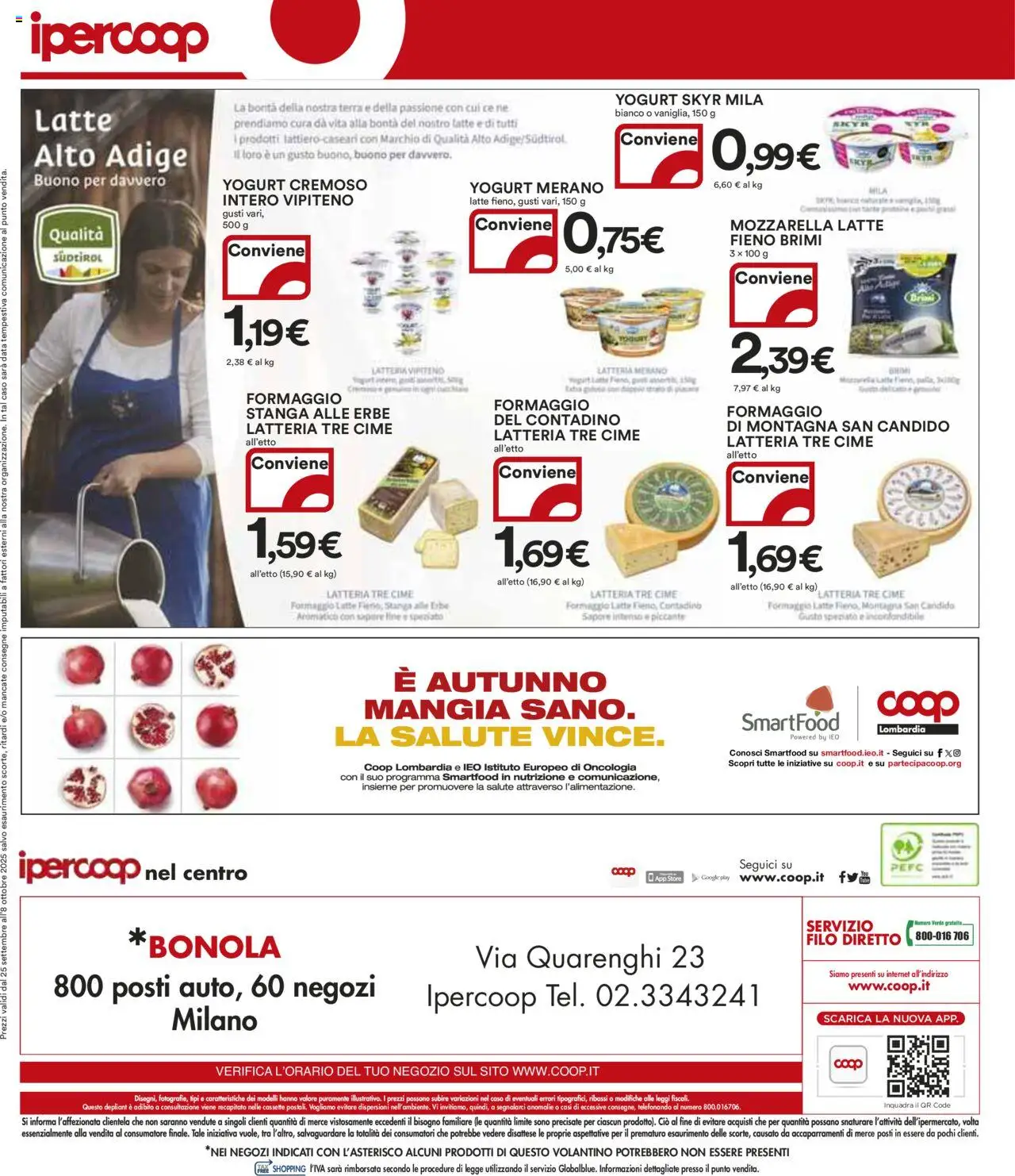 Volantino Ipercoop del 25.09.2025 | Pagina: 32 | Prodotti: Yogurt, Mozzarella, Latte, Terra