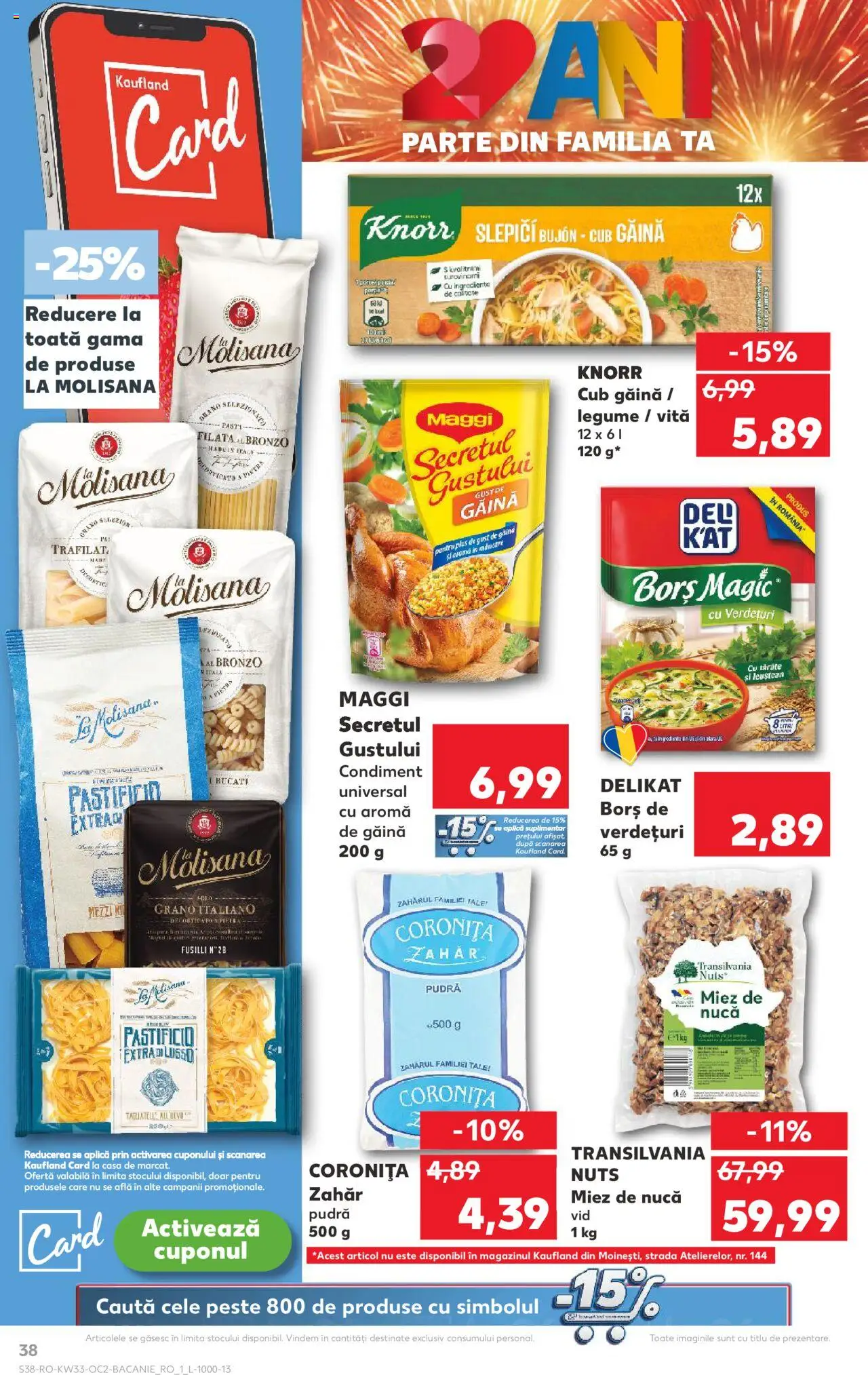 Kaufland RO akciós ujság - amely érvényes a következő dátumtól: 13.08.2025 | Oldal: 38 | Termékek: Maggi, Bors