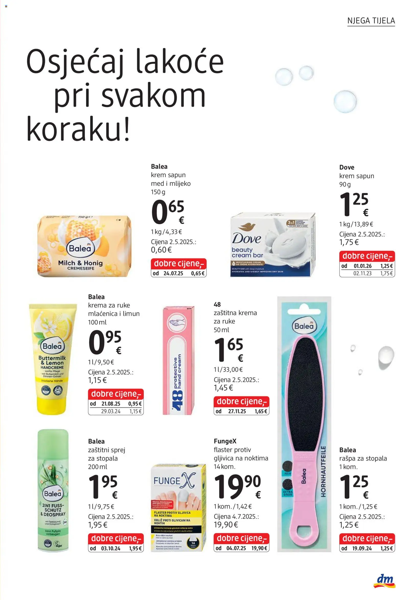 DM katalog | vrijedi od 01.04.2026 | Stranica: 21 | Proizvodi: Krema za ruke, Sapun, Krema, Dove