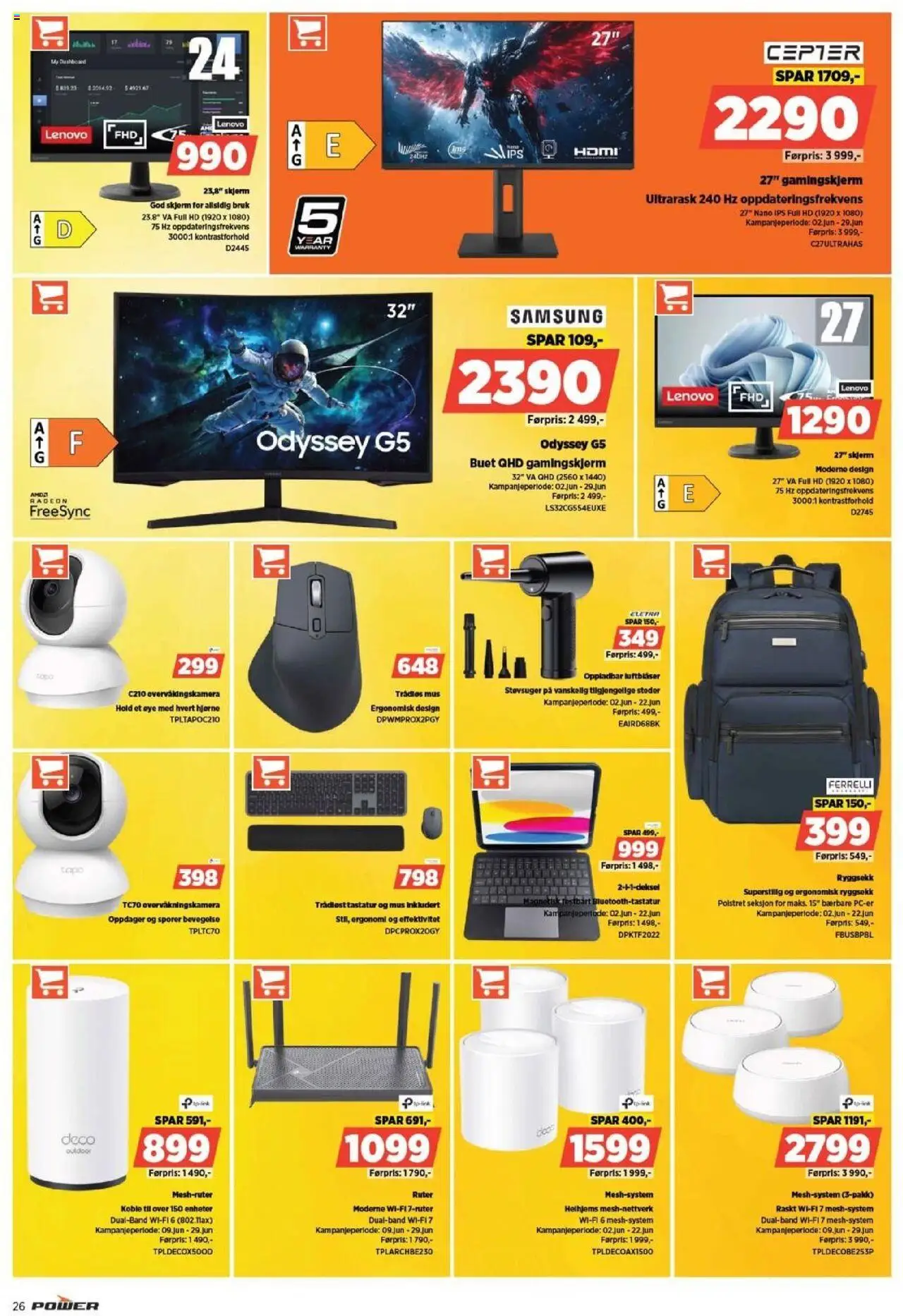  | Side: 26 | Produkter: Ryggsekk, Skjerm, Tastatur, Støvsuger