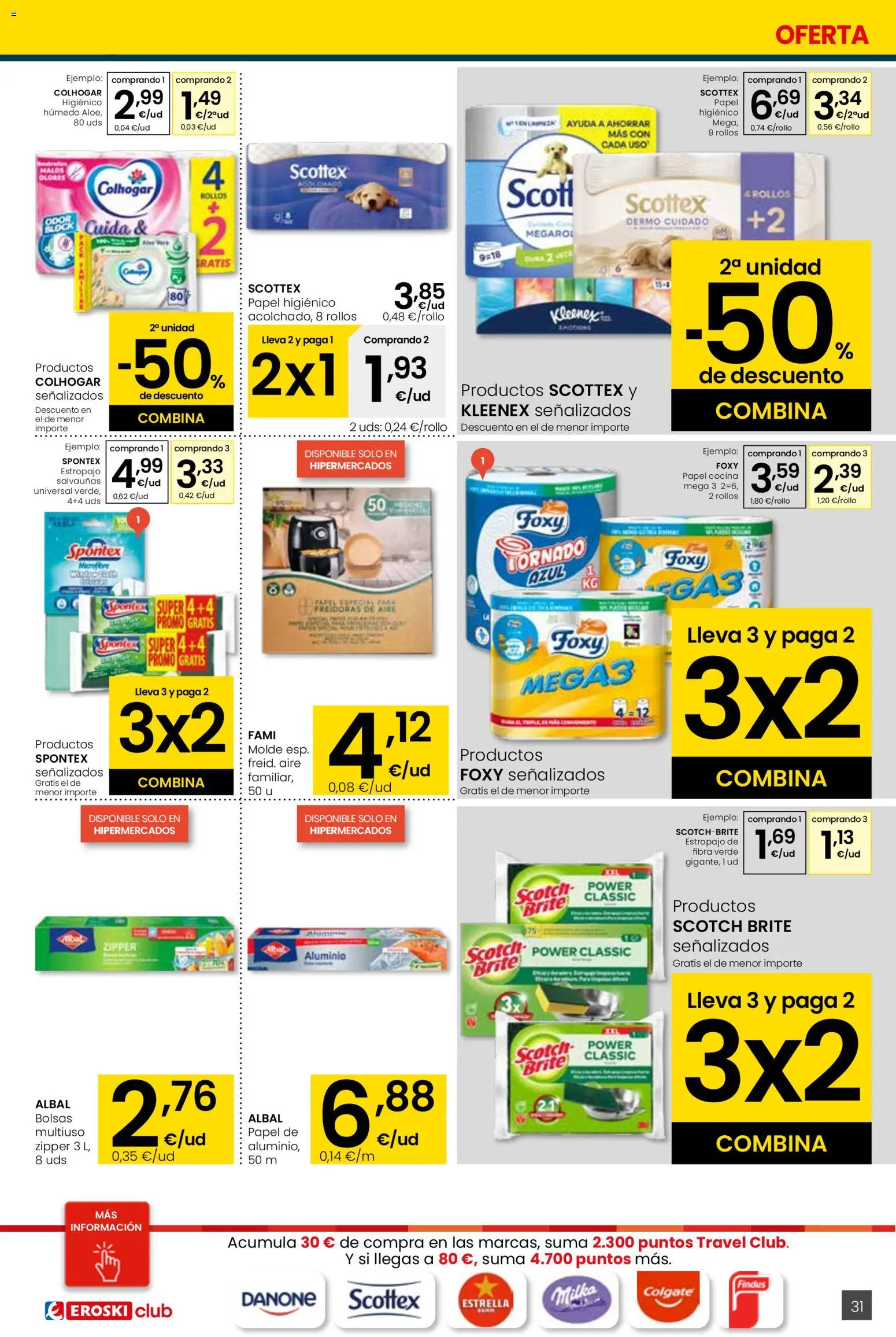 Eroski - Viste tu cesta de primavera  │ válido desde el 12.03.2026 | Página: 31 | Productos: Papel higienico, Cocina