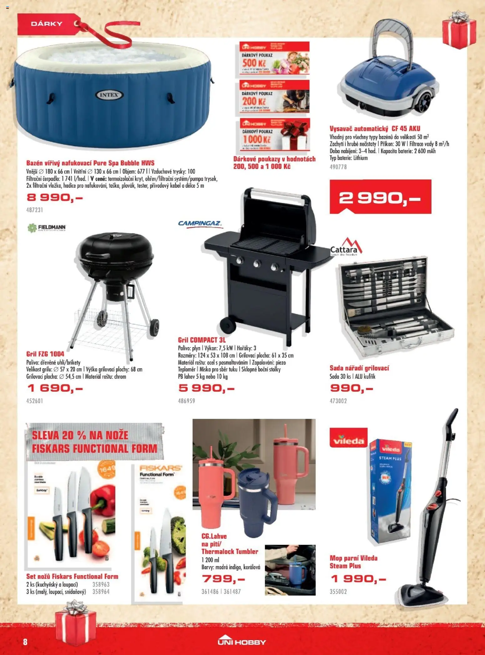 Uni Hobby leták od 27.11.2025 | Strana: 8 | Produkty: Test, Miska, Vysavač, Láhev