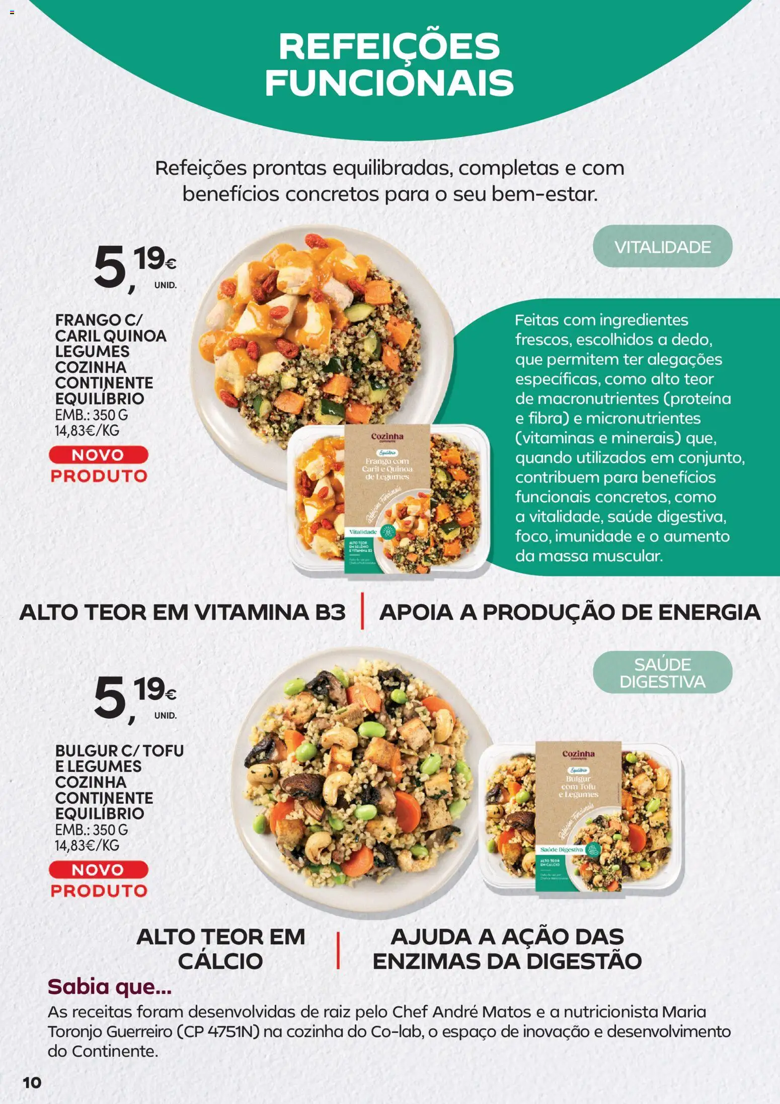 Continente - Cabazes de Natal │ válido de 11.11.2025 | Página: 10 | Produtos: Frango, Quinoa, Cálcio, Massa