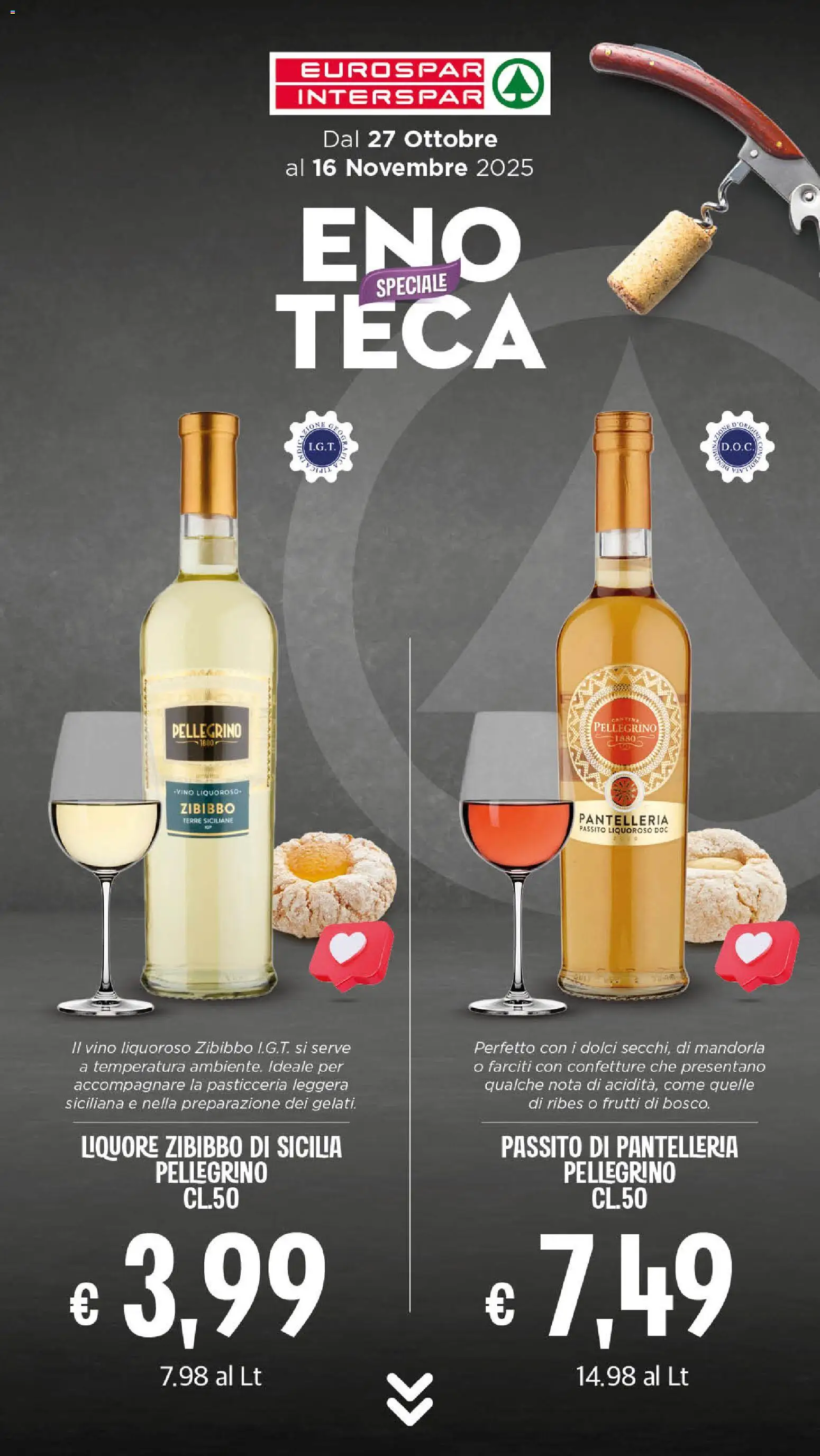 Volantino Eurospar del 27.10.2025 | Pagina: 29 | Prodotti: Vino, Liquore