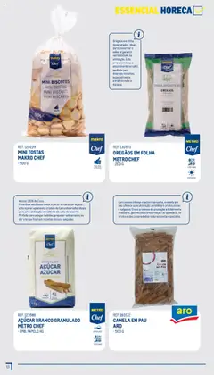 Pré-visualização Makro - Guia Essenciais  válido de 01.07.2025 | Página: 14 | Produtos: Pratos, Tostas, Canela, Açúcar