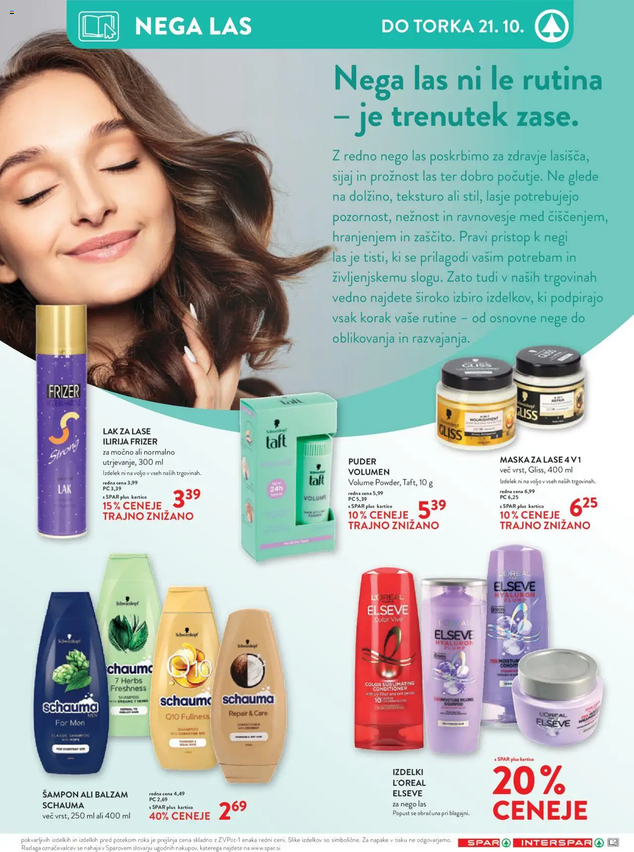 Novi Spar katalog ponudbe – veljaven od 08.10.2025 | Stran: 8 | Izdelki: Puder, Lak za lase, Maska, Lak