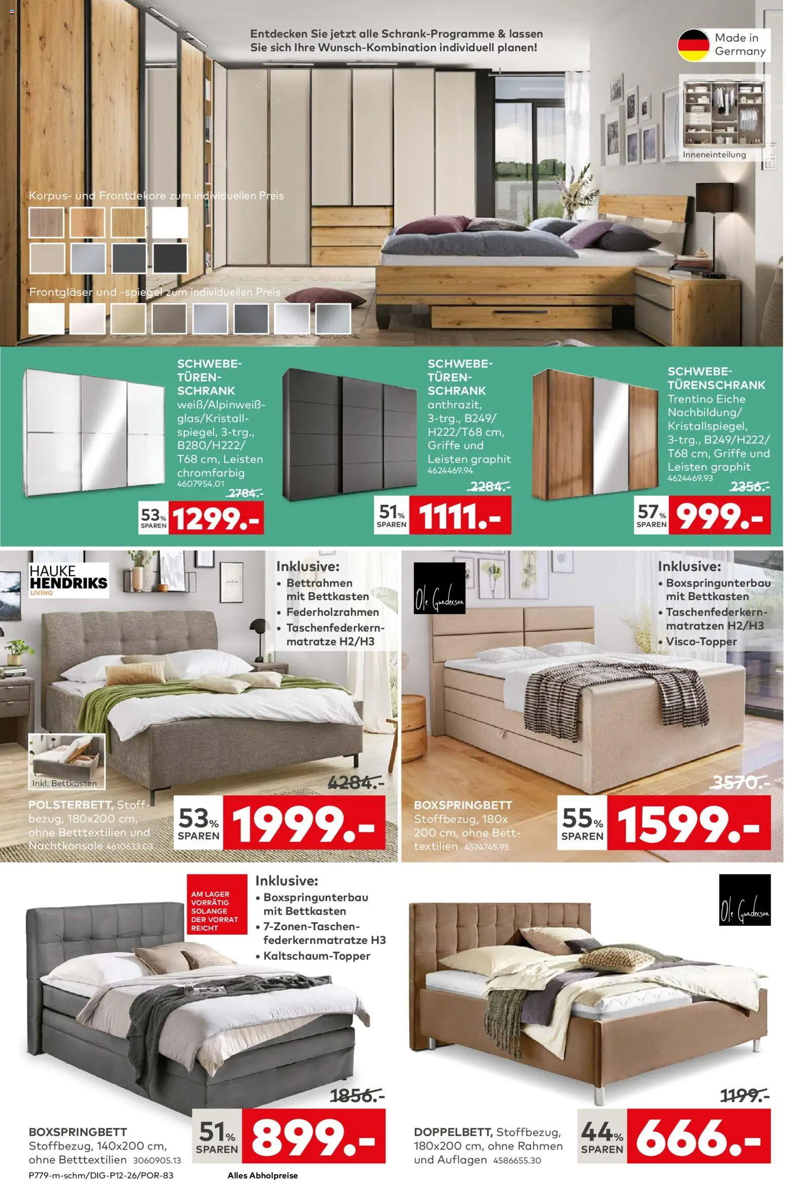 Porta! Prospekt Görlitz – gültig ab 09.03.2026 | Seite: 8 | Produkte: Bett, Matratze, Schrank, Spiegel