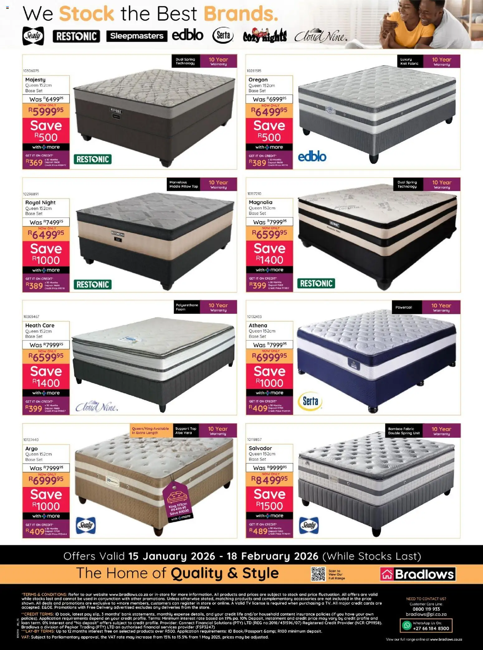New Bradlows catalogue – valid from 15.01.2026 | Page: 16 | Products: Pillow, TV, Stock, Foam