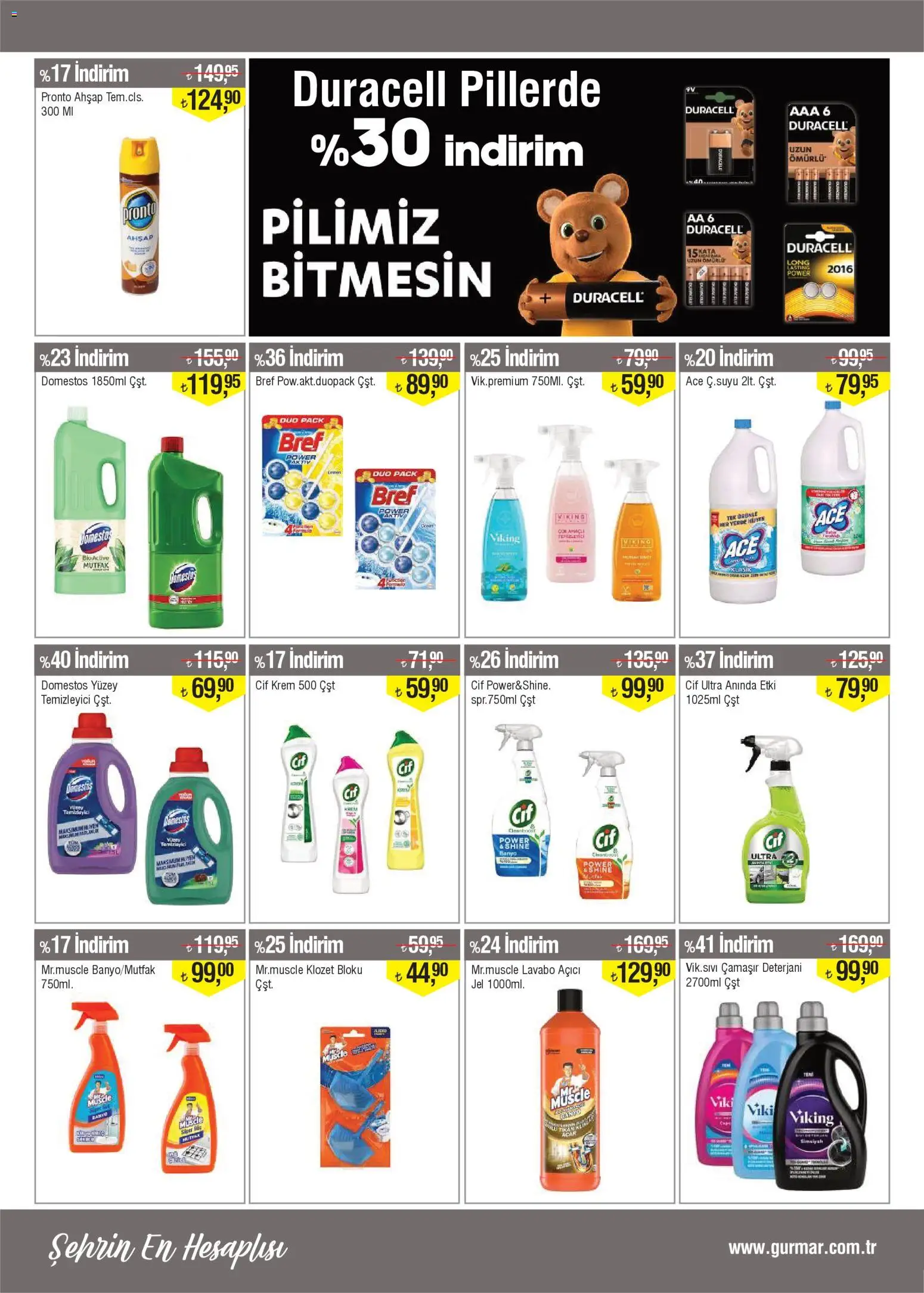 Gürmar Katalog - 15.11.2025 tarihinden itibaren geçerlidir | Sayfa: 14 | Ürünler: Lavabo, Banyo, Çamaşır deterjanı, Lavabo açıcı