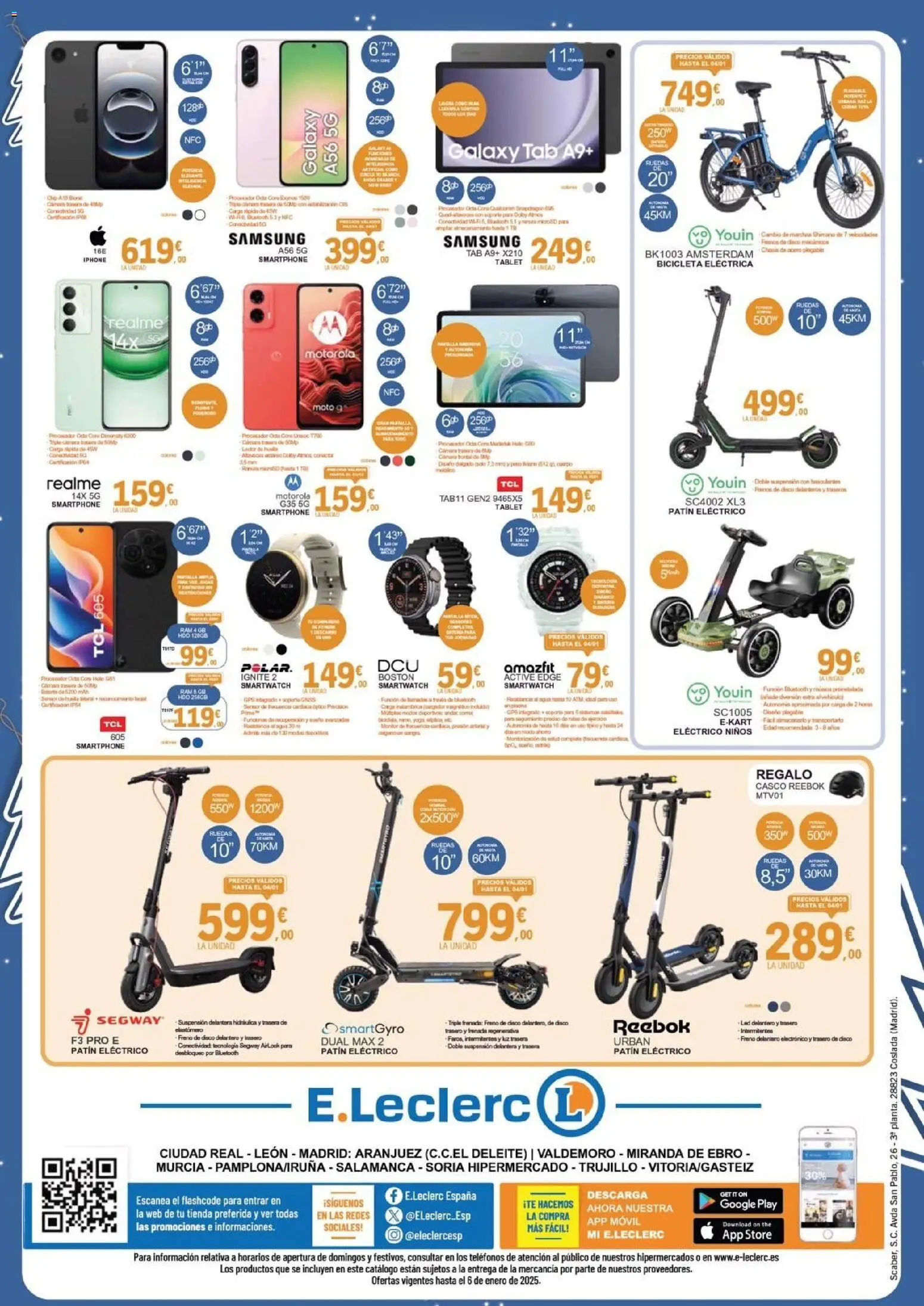 E.Leclerc folleto │ válido desde el 01.12.2025 | Página: 12 | Productos: Bicicleta, Iphone, Cámara, Disco
