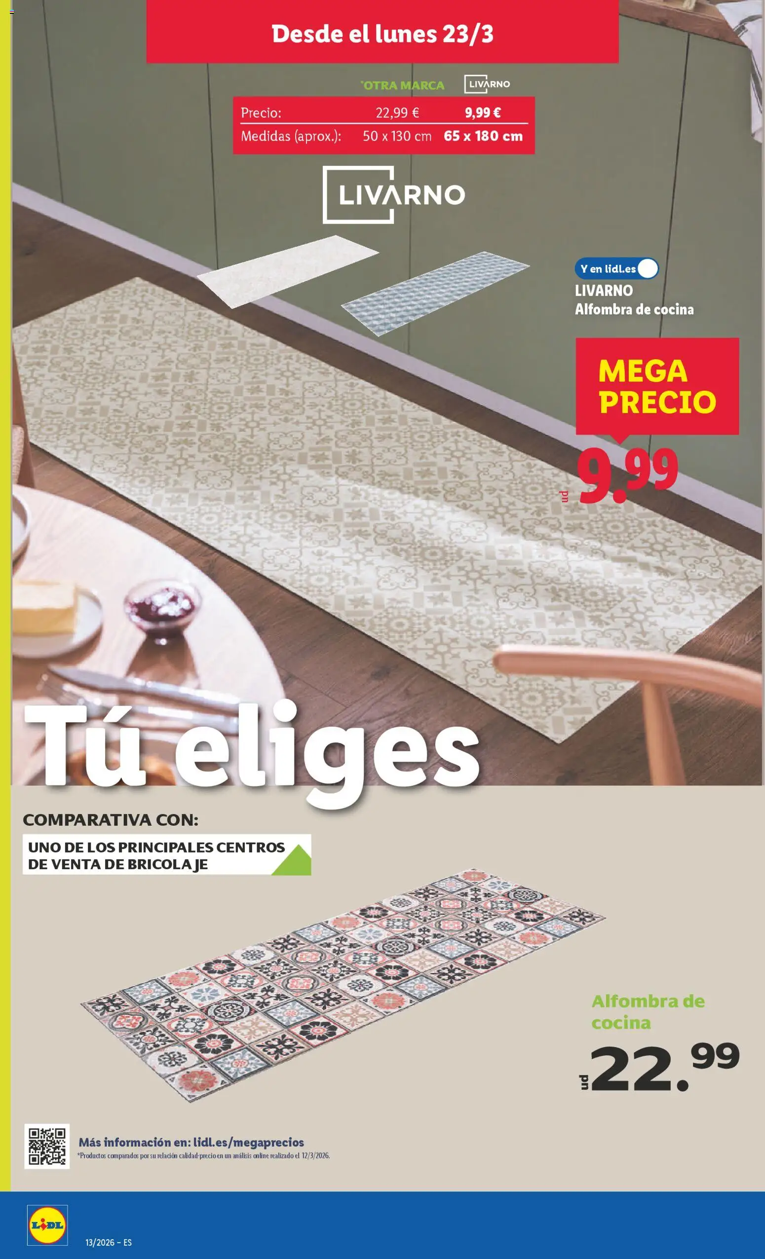 Lidl folleto de bazar │ válido desde el 23.03.2026 | Página: 8 | Productos: Cocina, Alfombra