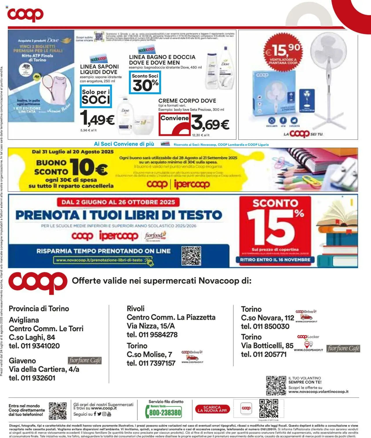 Volantino COOP del 24.07.2025 | Pagina: 24 | Prodotti: Ventilatore, Sapone, Body, Data