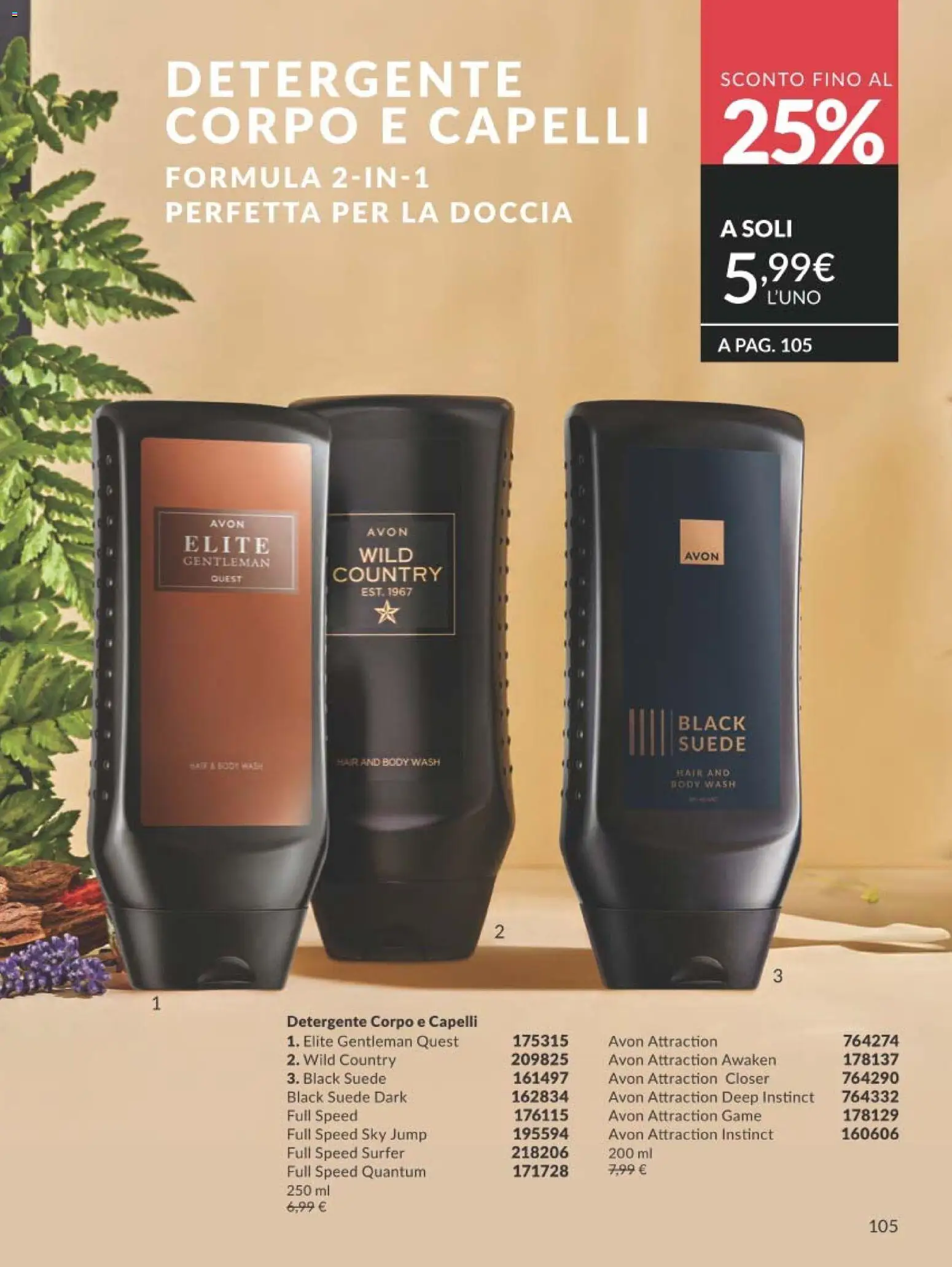 Volantino Avon del 01.02.2026 | Pagina: 105 | Prodotti: Detergente, Doccia