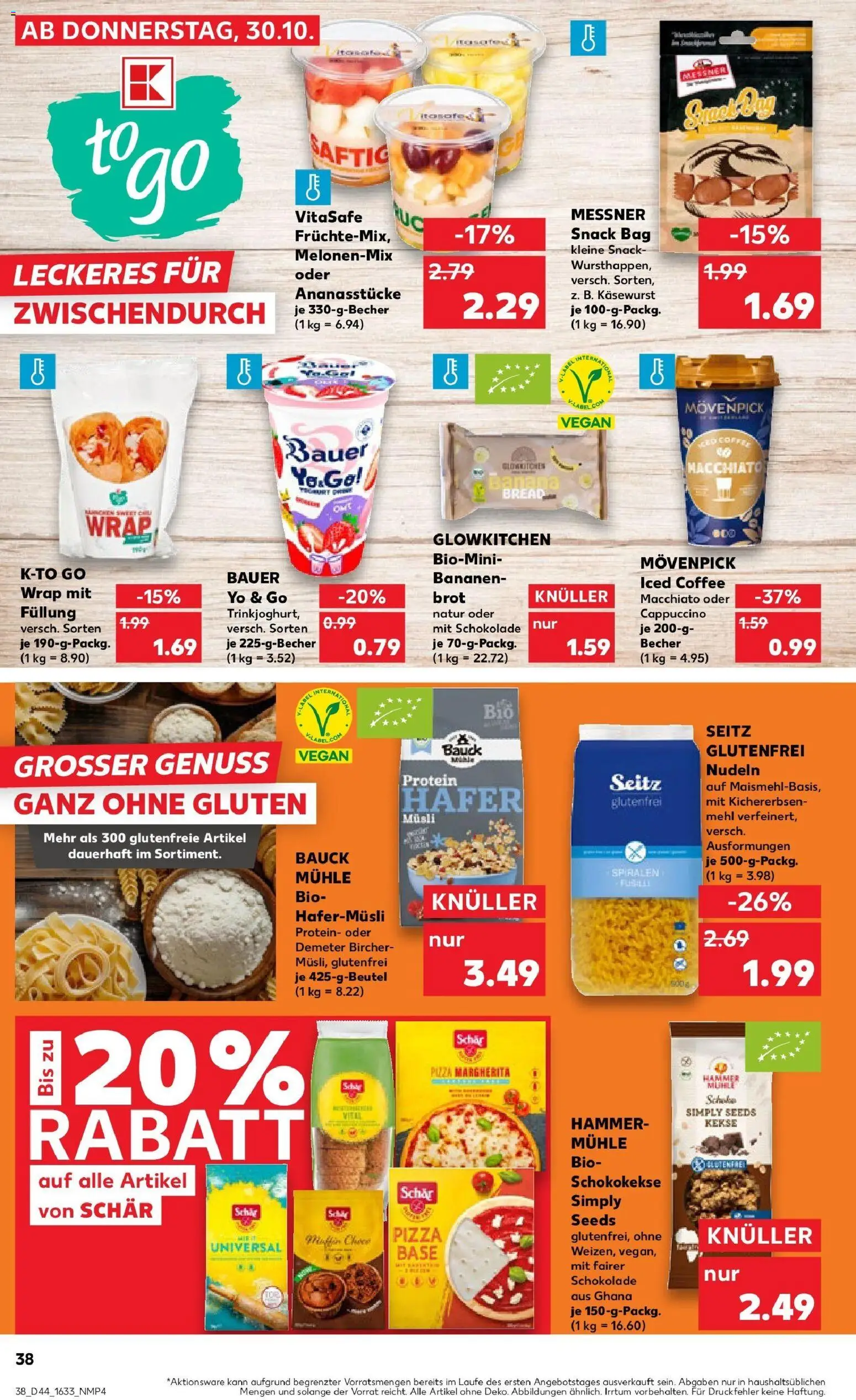 Kaufland prospekt München	 – gültig ab 30.10.2025 | Seite: 38 | Produkte: Mühle, Bananen, Brot, Kekse